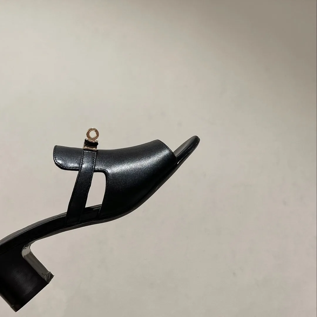 Hermes Candy Sandal Black - Image 9
