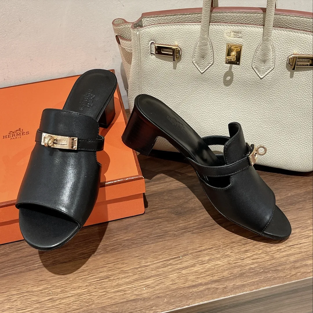 Hermes Candy Sandal Black - Image 8
