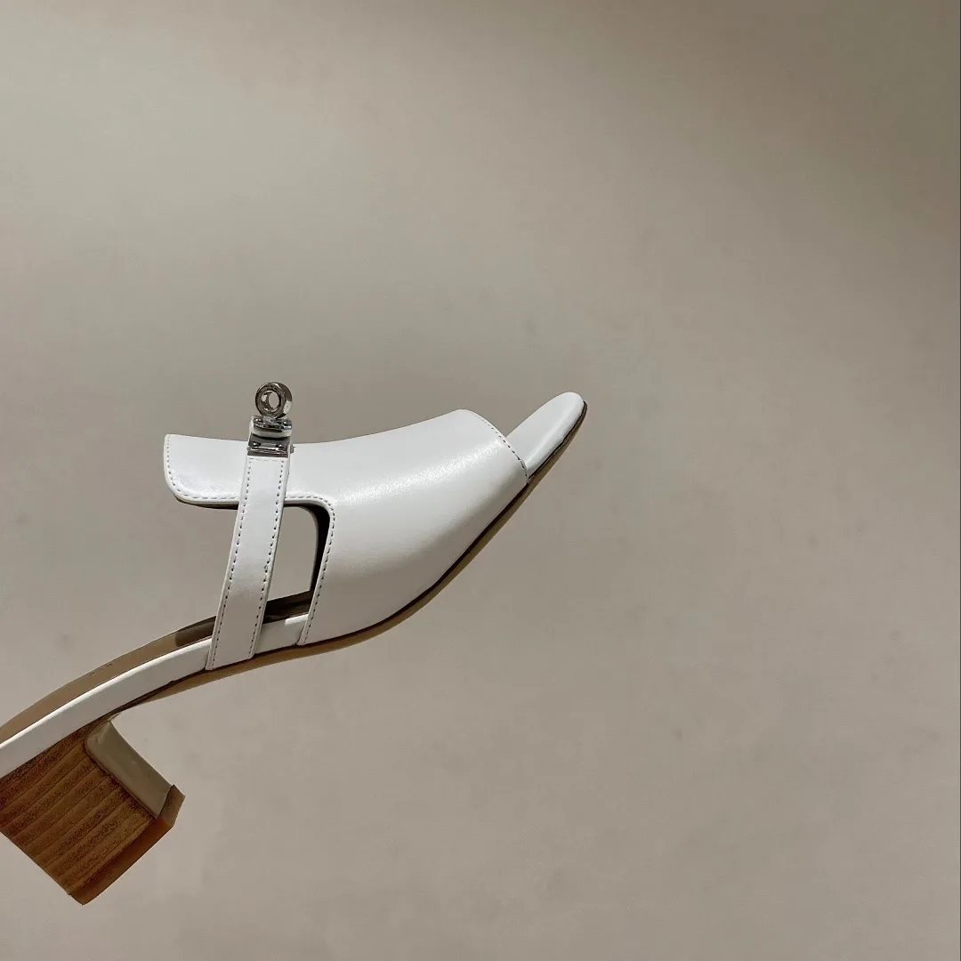 Alternative view of Hermes Candy Sandal White