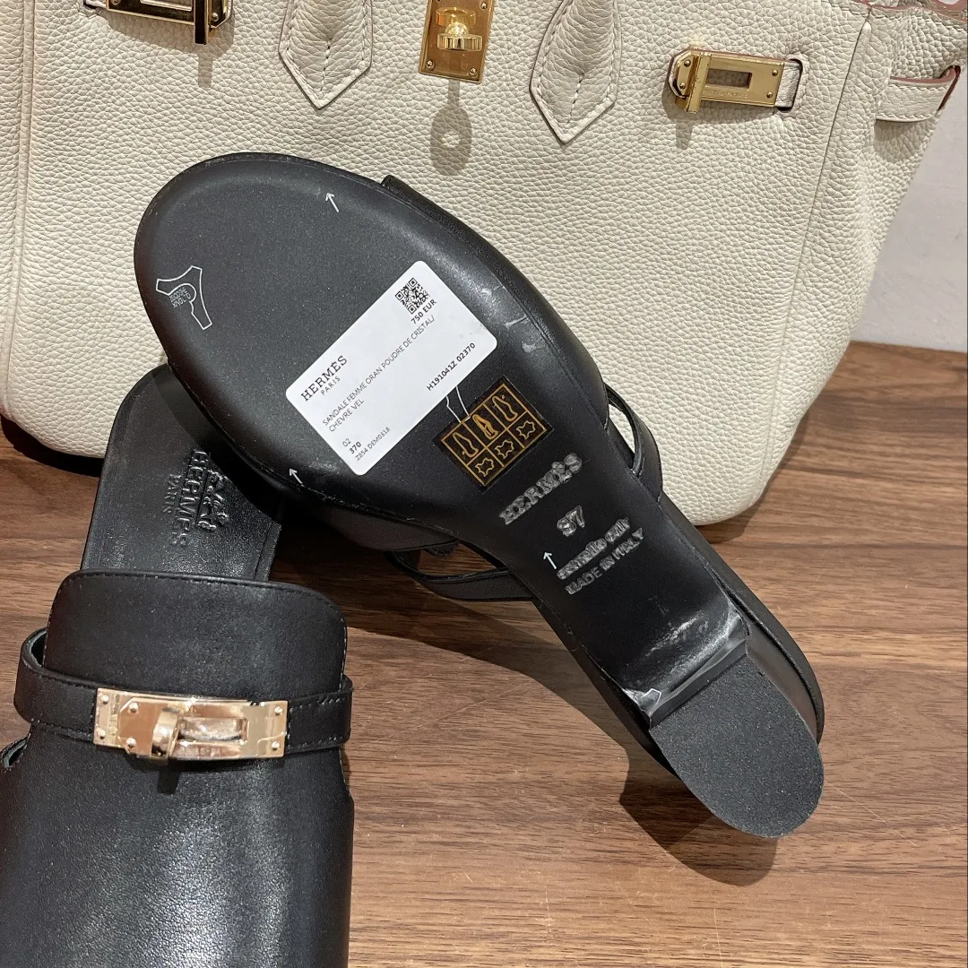 Alternative view of Hermes Candy Sandal Black