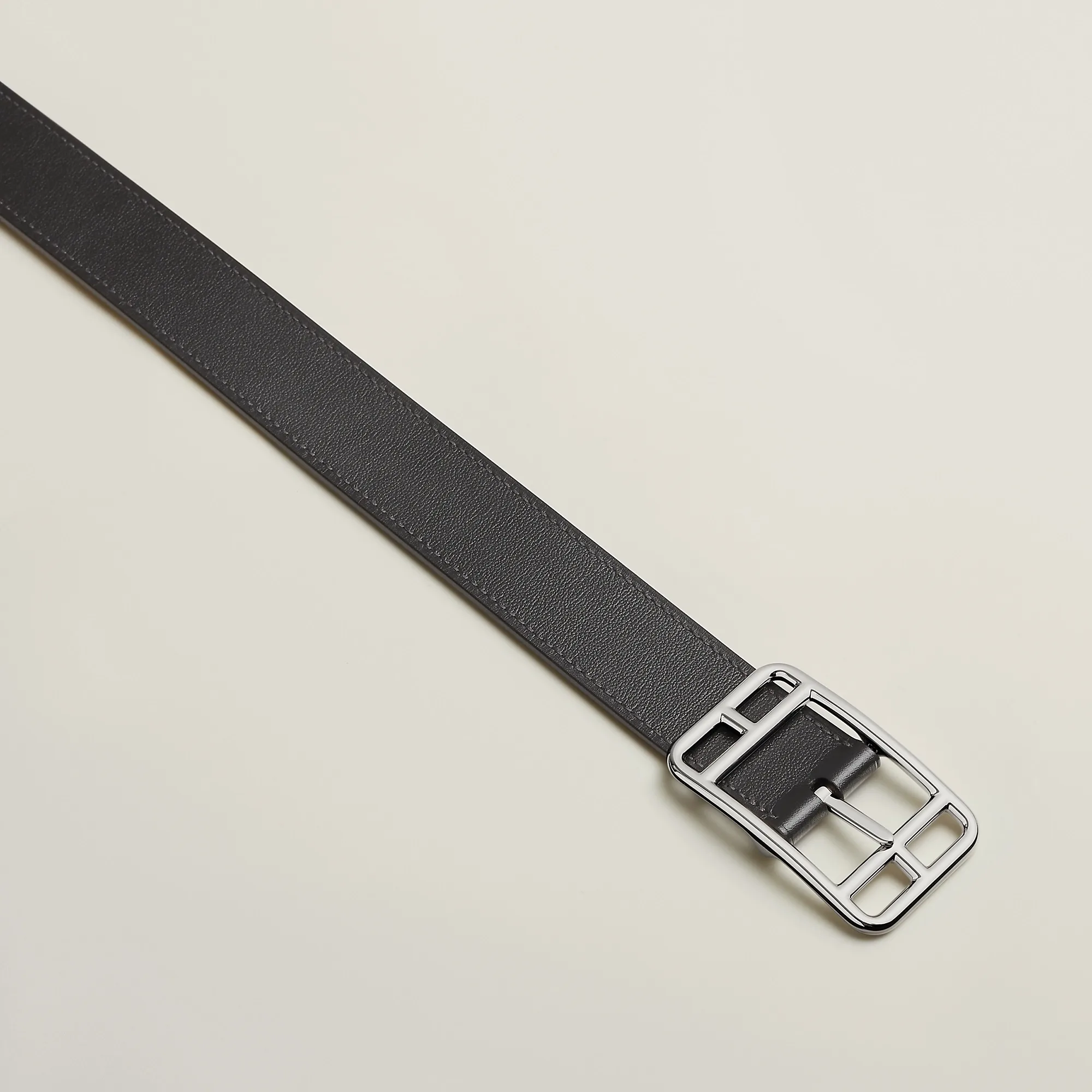 Hermes Cape Cod Reversible Belt Graphite/ Craie - Image 4