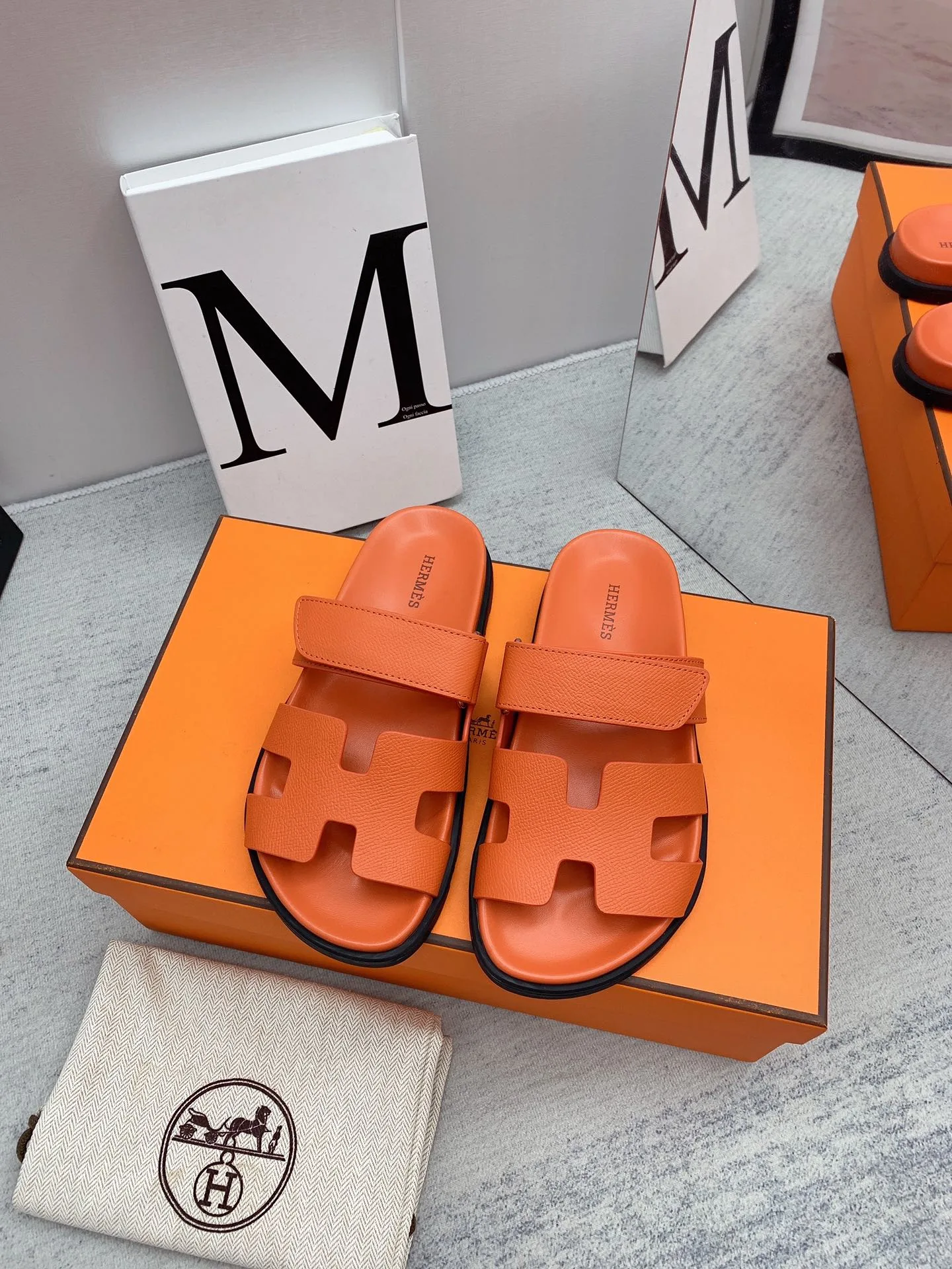 Hermes Chypre Sandal Orange - Image 10
