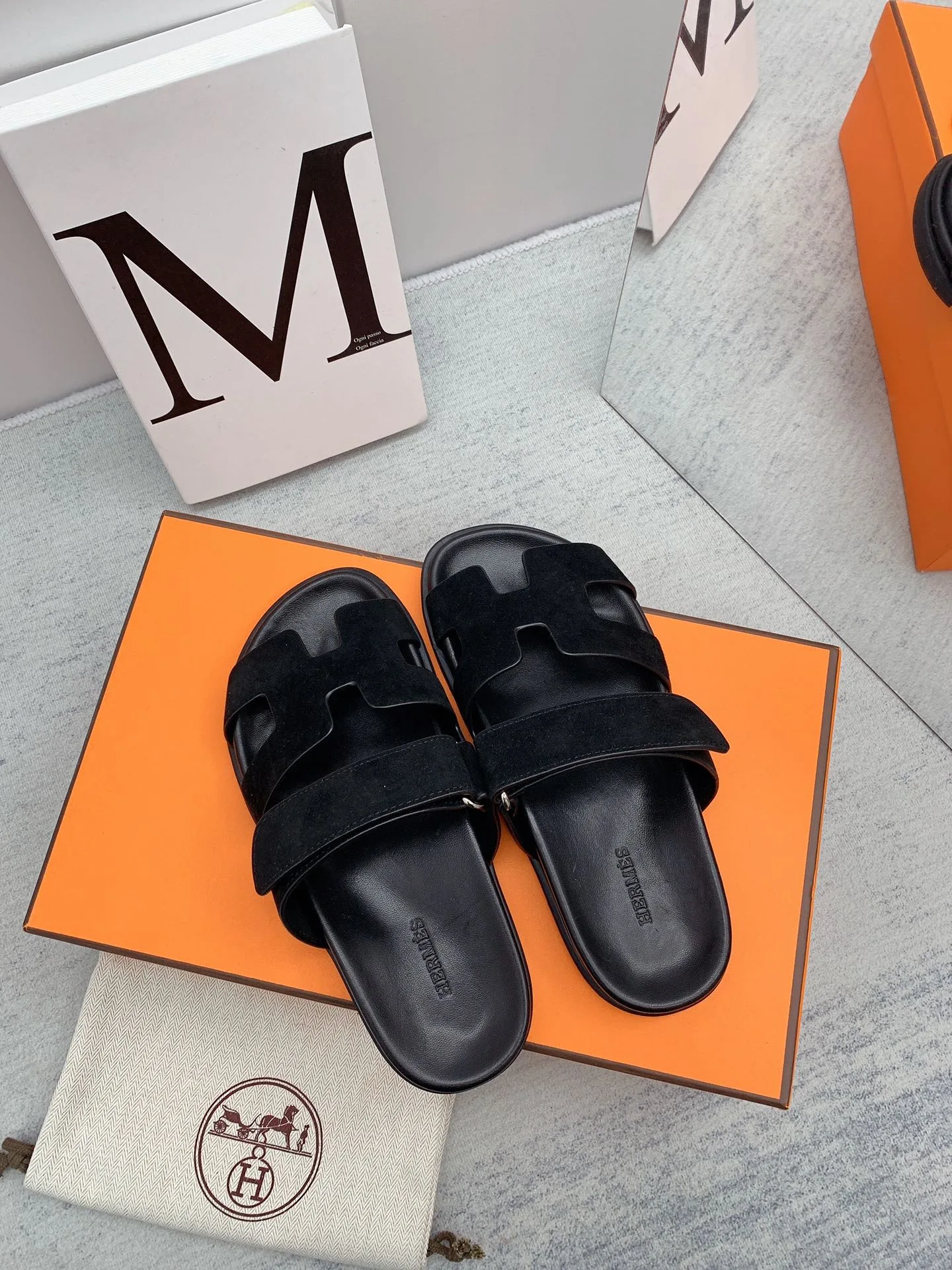 Hermes Chypre Sandal Black - Image 8