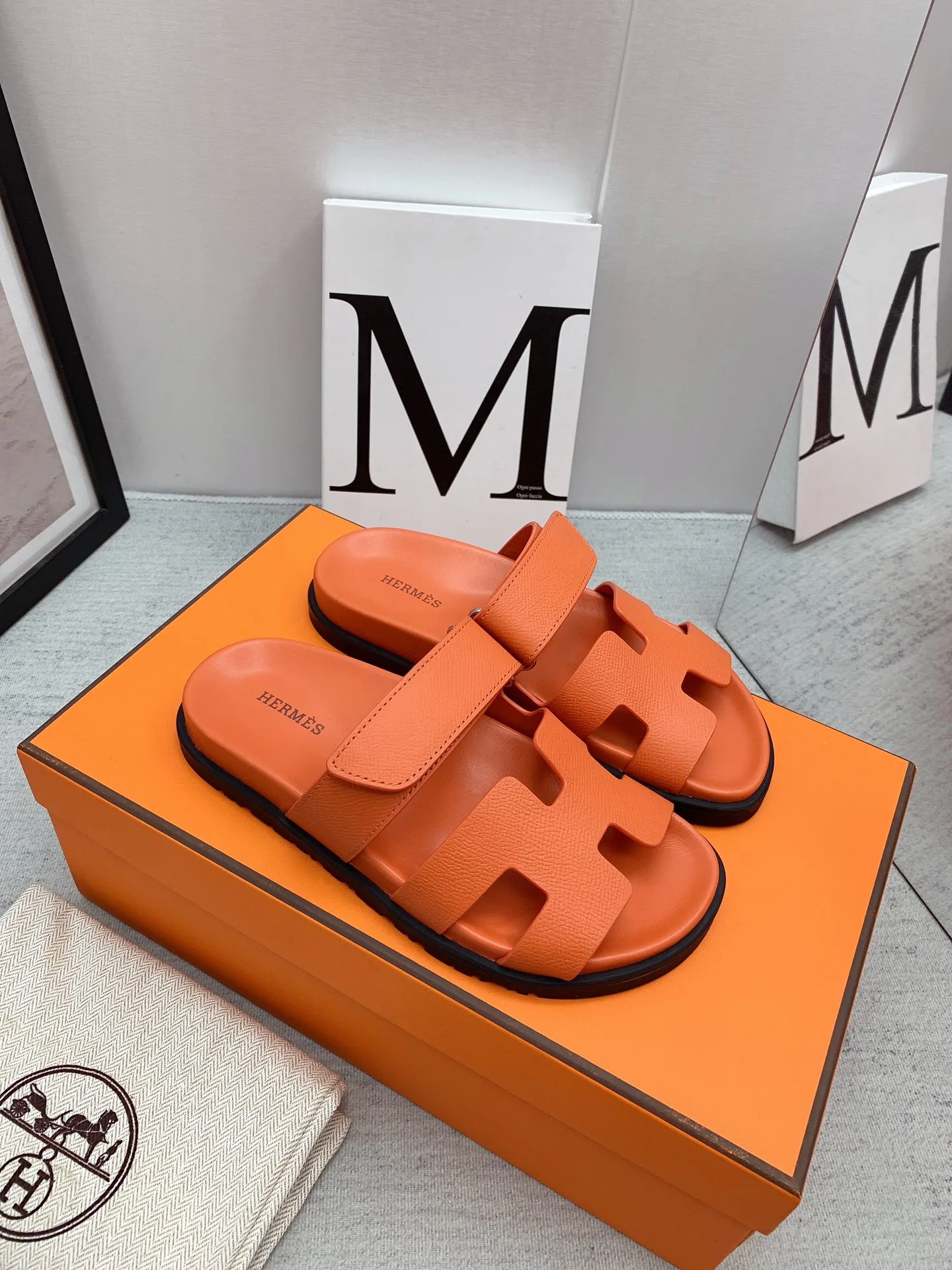 Hermes Chypre Sandal Orange - Image 9