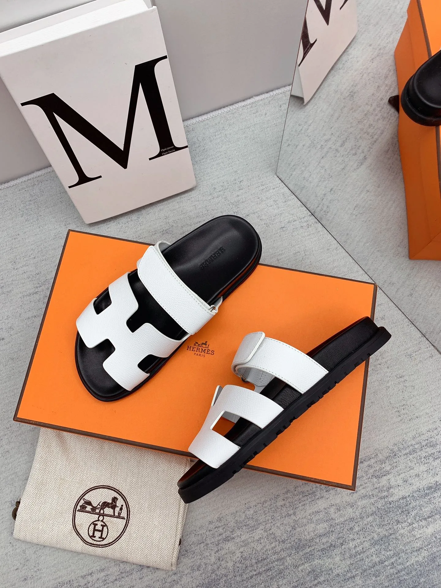 Hermes Chypre Sandal White - Image 8