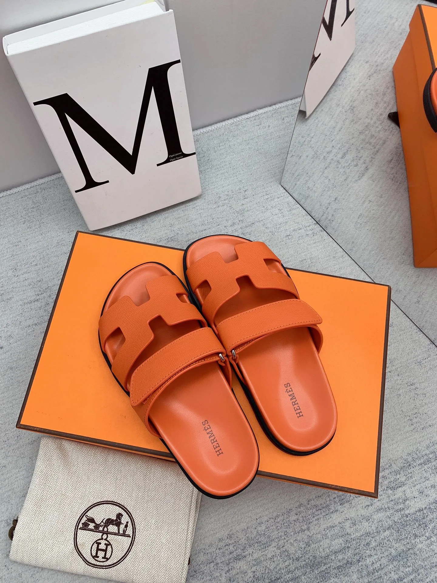 Hermes Chypre Sandal Orange - Image 7