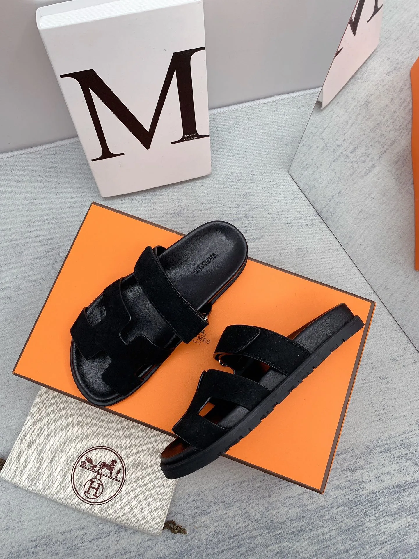 Hermes Chypre Sandal Black - Image 5