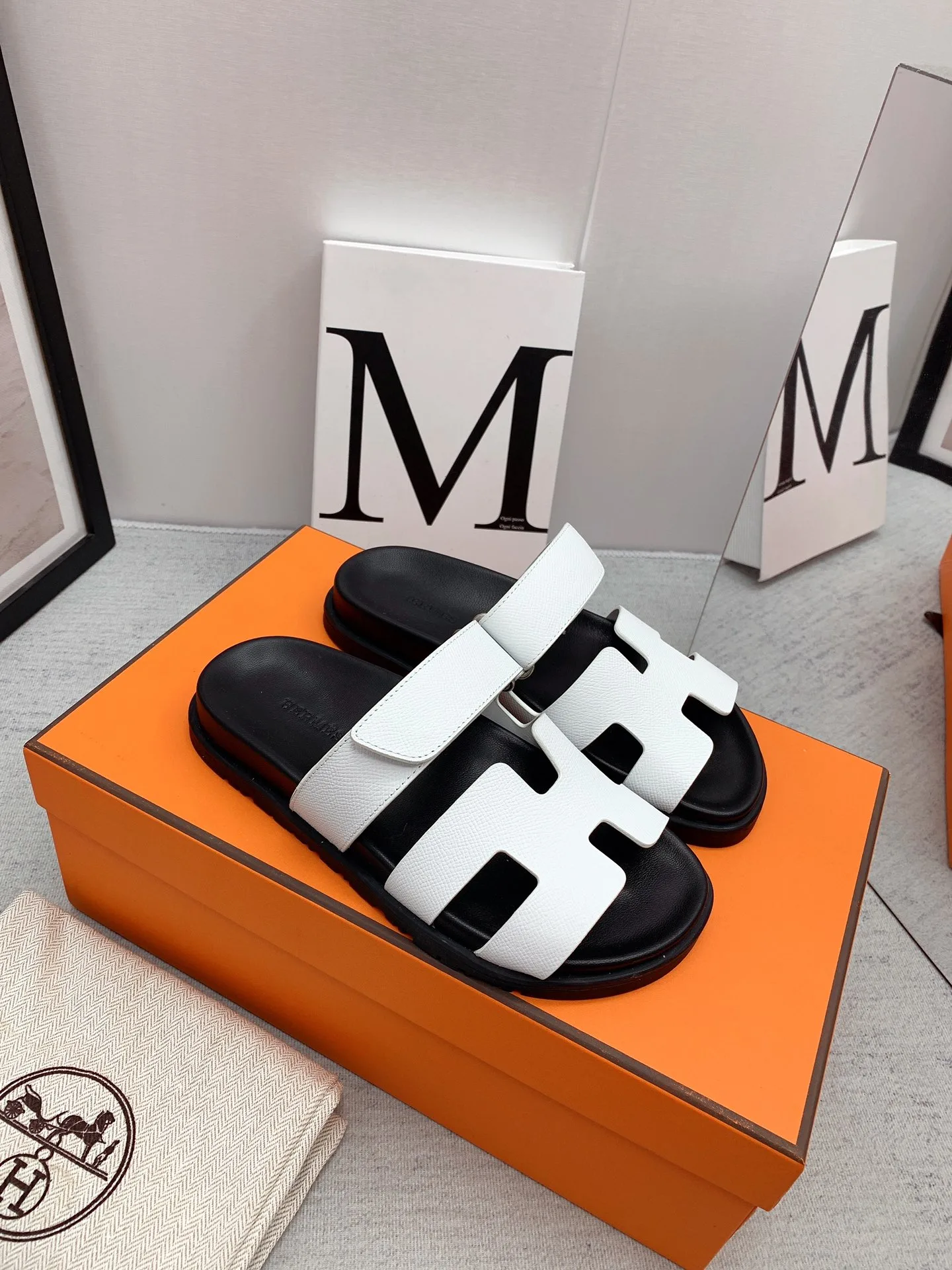 Hermes Chypre Sandal White - Image 5