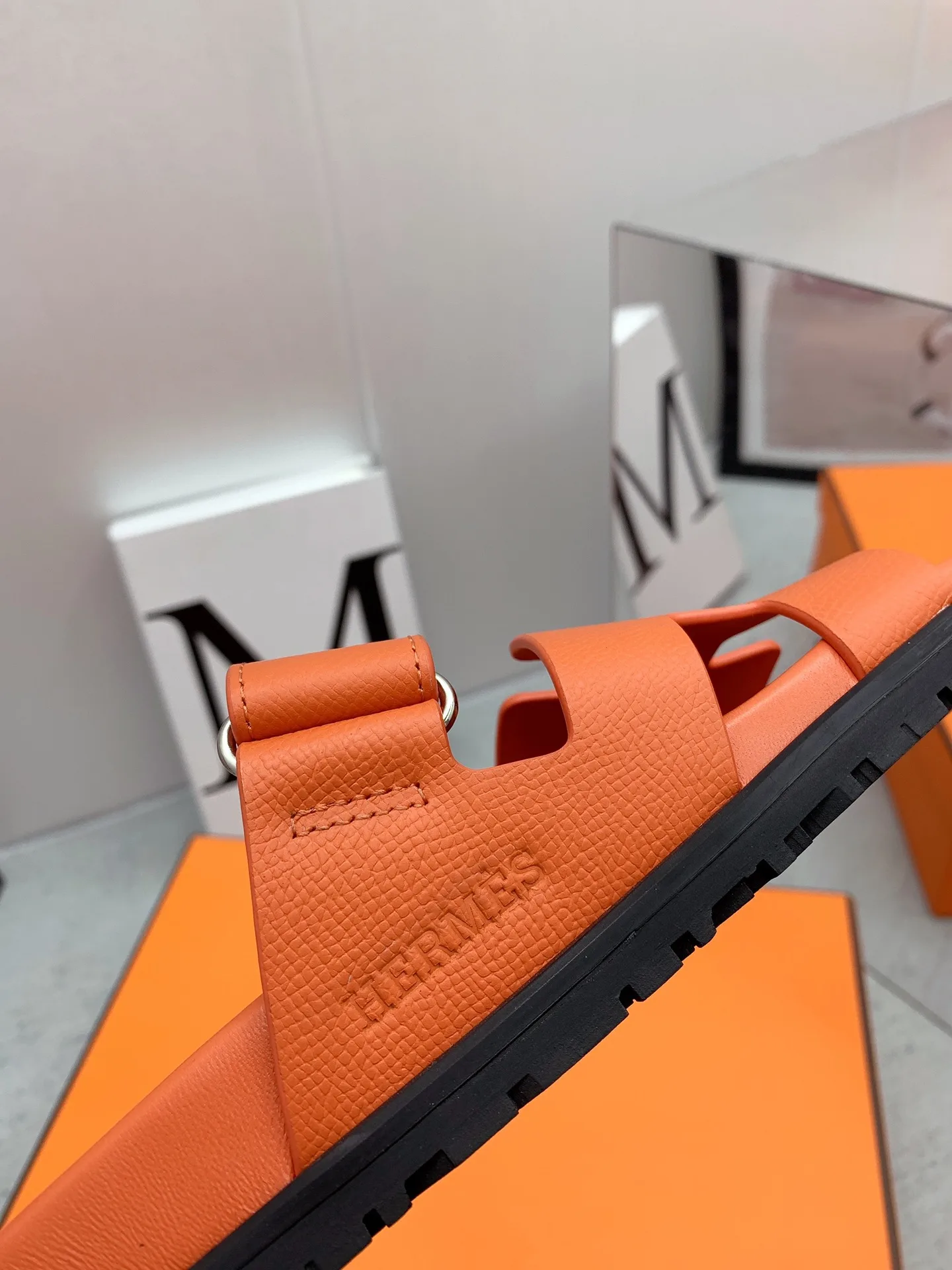 Hermes Chypre Sandal Orange - Image 5