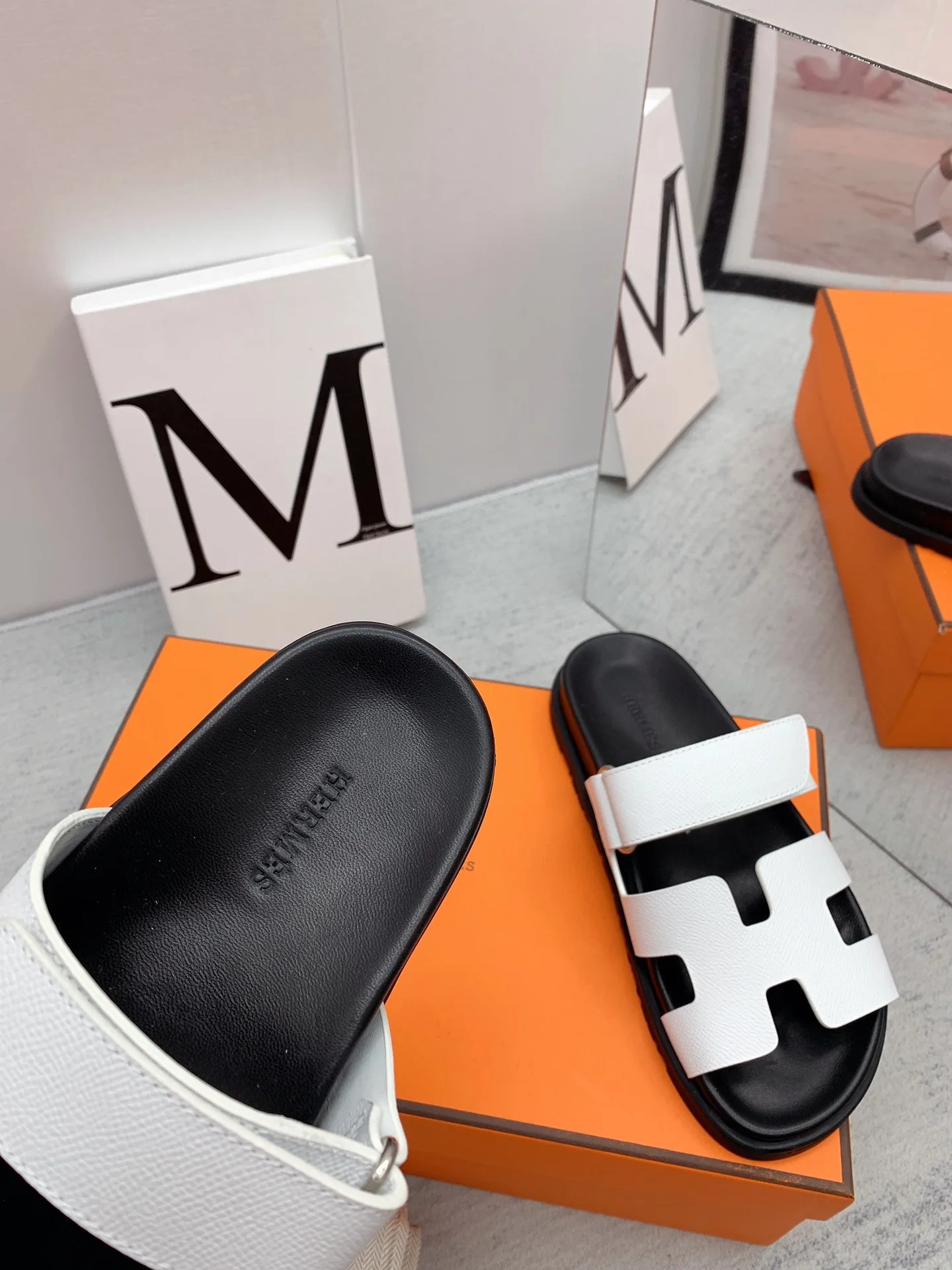 Hermes Chypre Sandal White - Image 4
