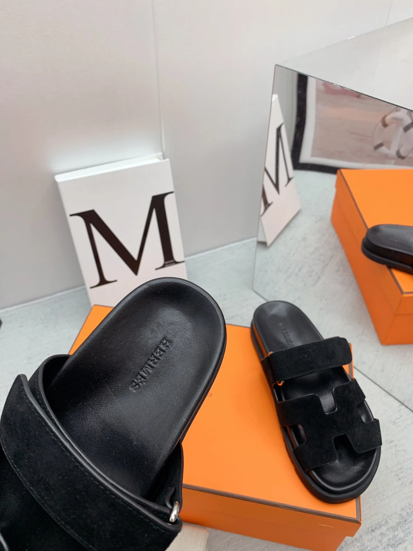 Hermes Chypre Sandal Black - Image 3