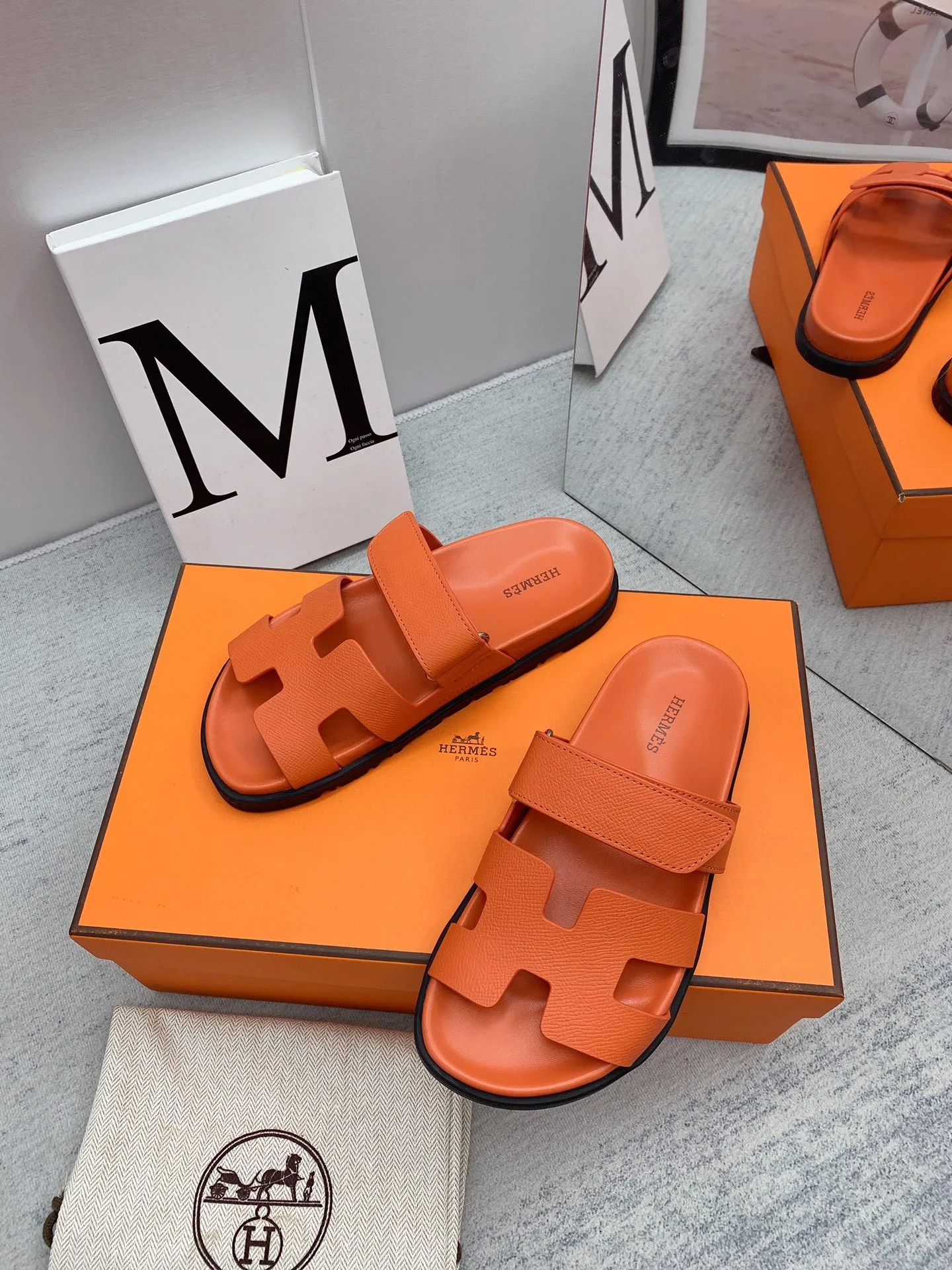 Hermes Chypre Sandal Orange - Image 4