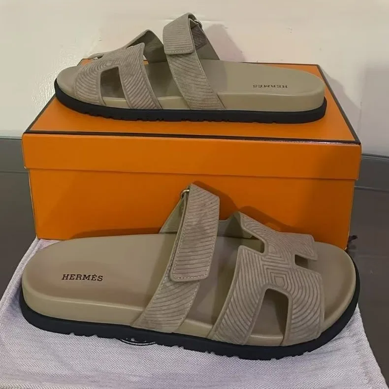 Hermes Chypre Sandal Dark Grey - Image 3