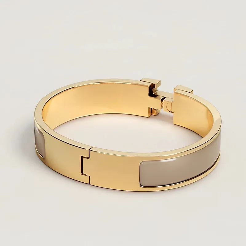 Hermes Clic H Bracelet Marron Glace Gold Hardware 19PM - Image 3