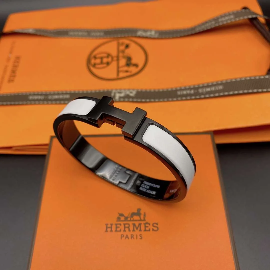 Hermes Clic Hh Bracelet White - Image 6