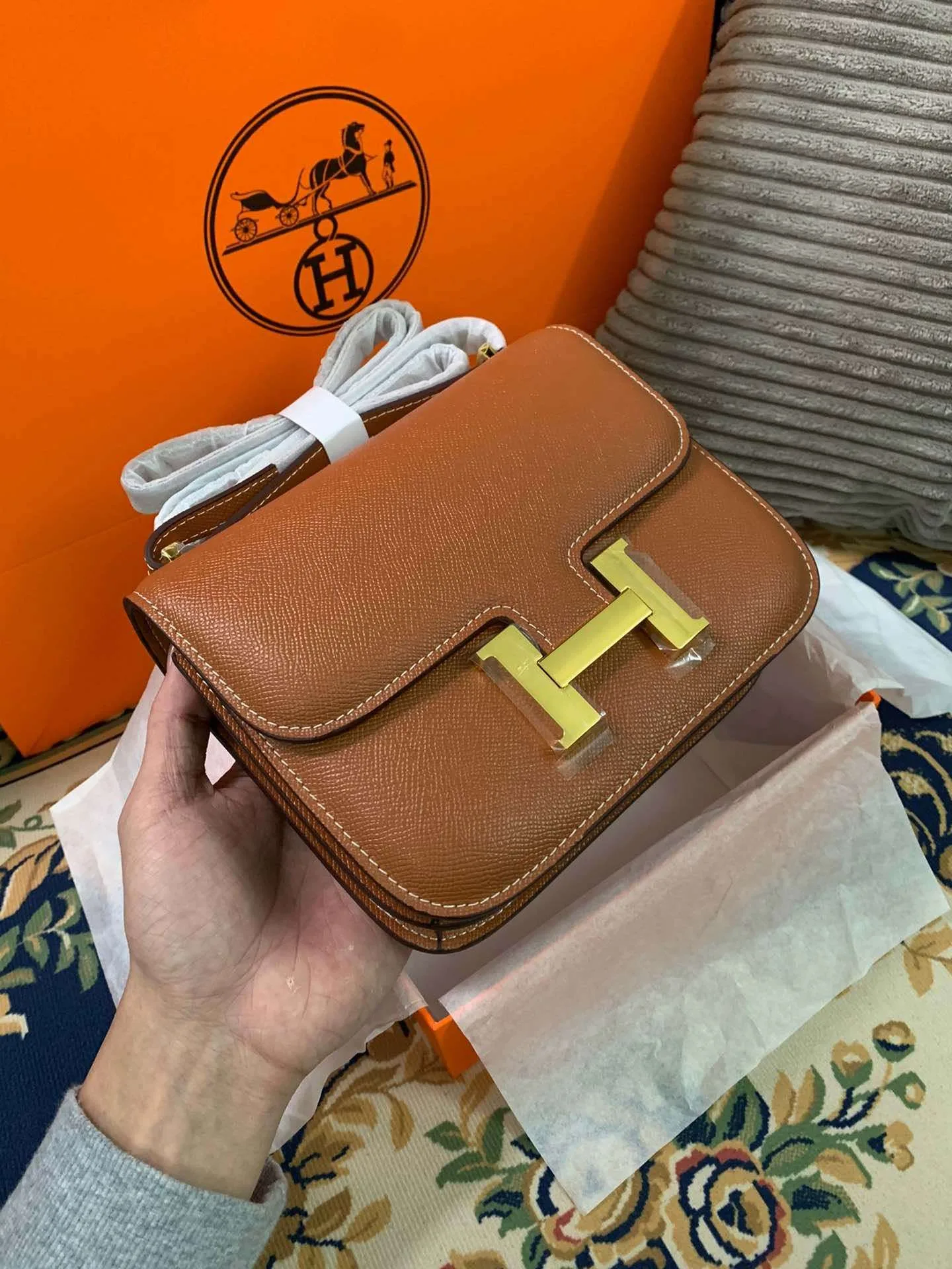 Hermes Constance Black/Brown/Khaki Green/White / - Image 22
