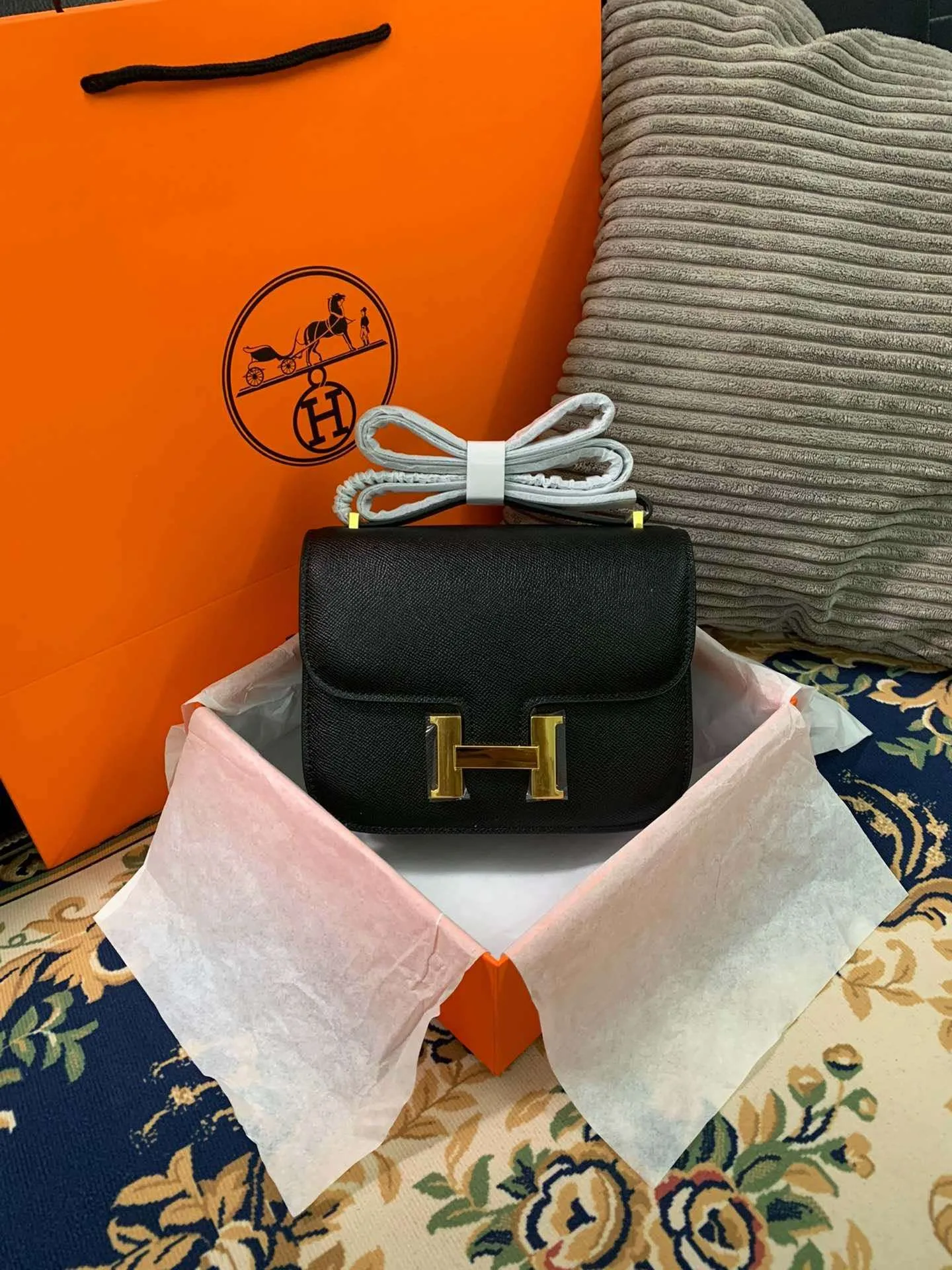 Hermes Constance Black/Brown/Khaki Green/White / - Image 40