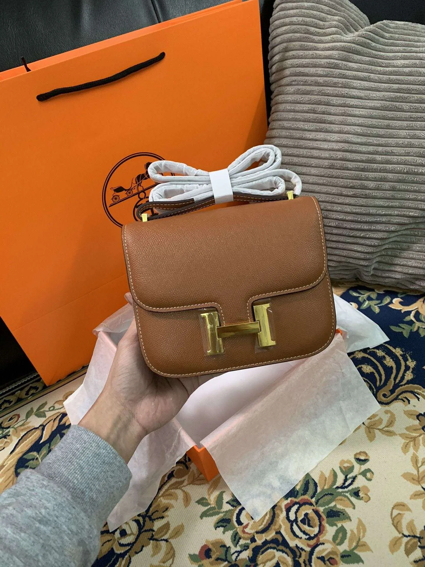 Hermes Constance Black/Brown/Khaki Green/White / - Image 23