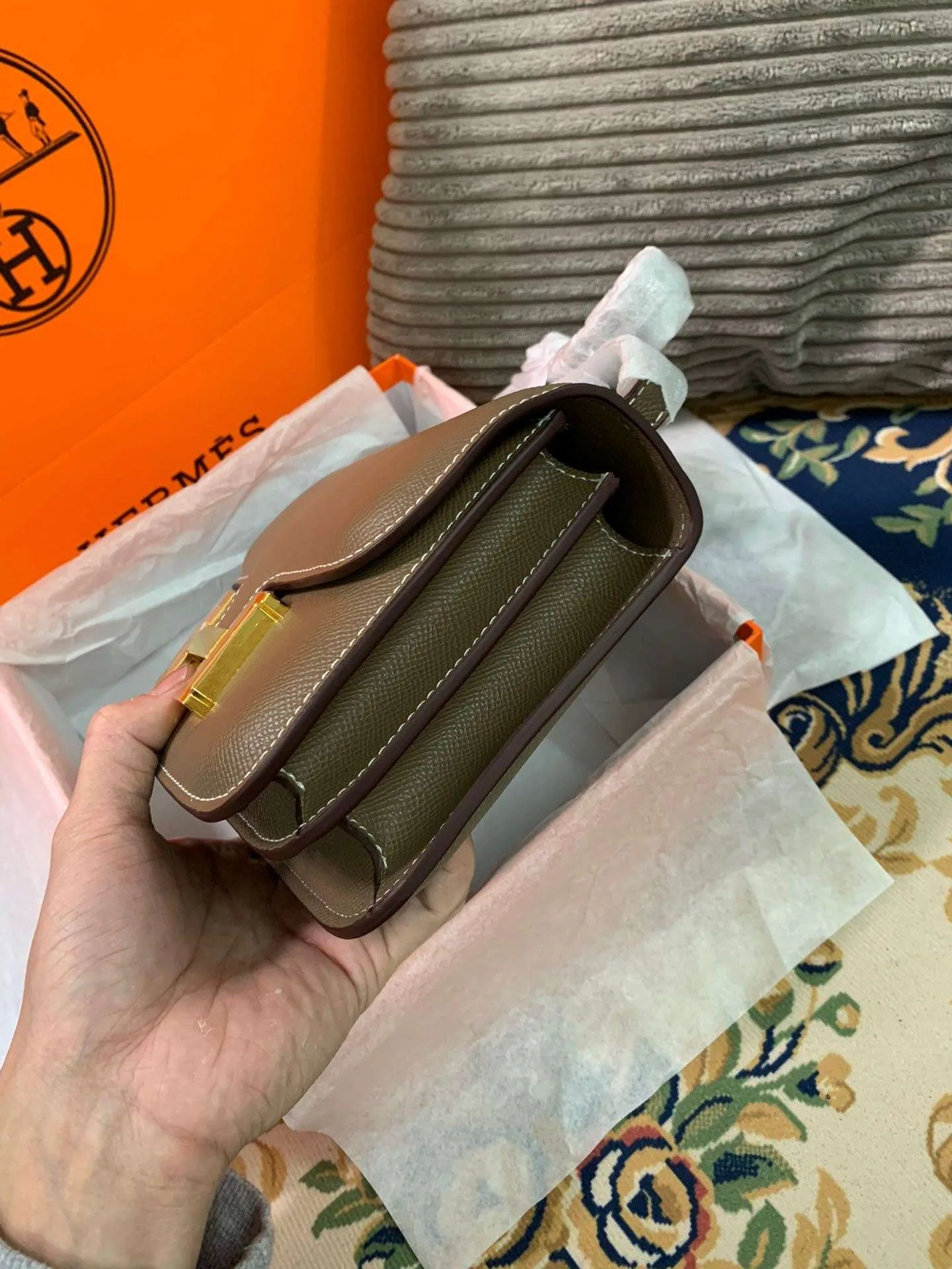 Hermes Constance Black/Brown/Khaki Green/White / - Image 19