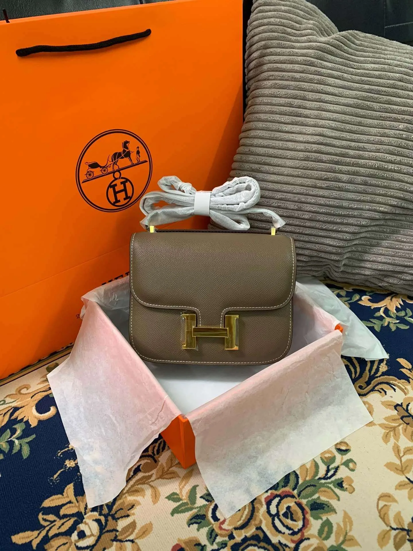 Hermes Constance Black/Brown/Khaki Green/White / - Image 18