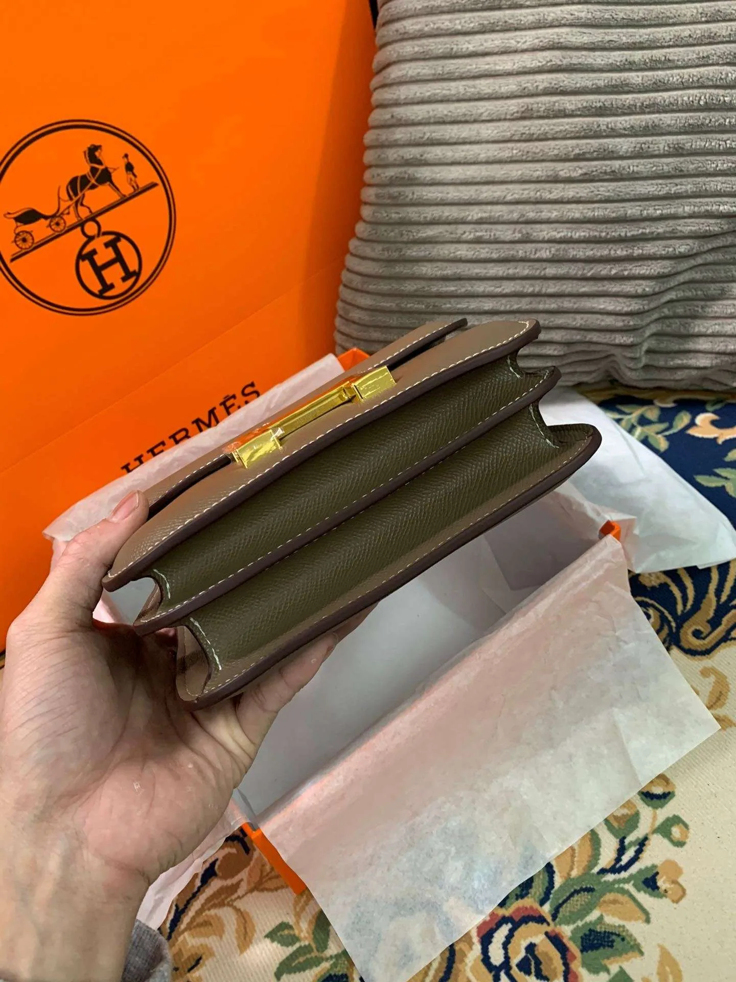 Hermes Constance Black/Brown/Khaki Green/White / - Image 16