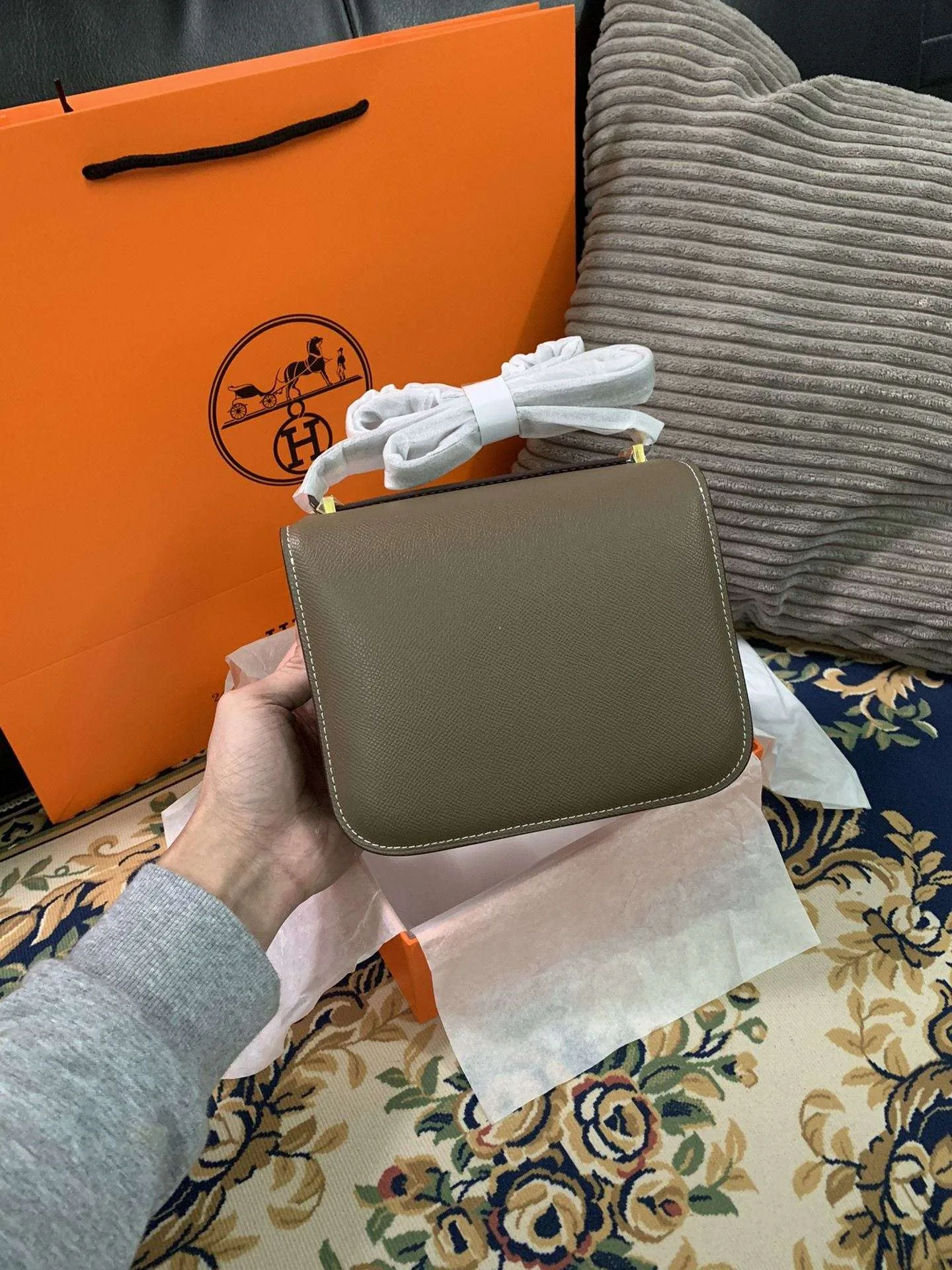 Hermes Constance Black/Brown/Khaki Green/White / - Image 15