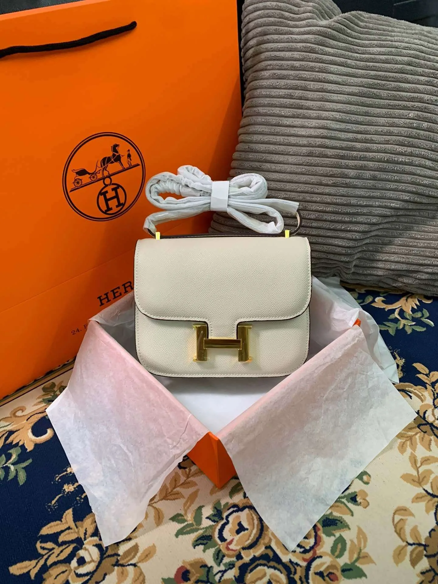 Hermes Constance Black/Brown/Khaki Green/White / - Image 10