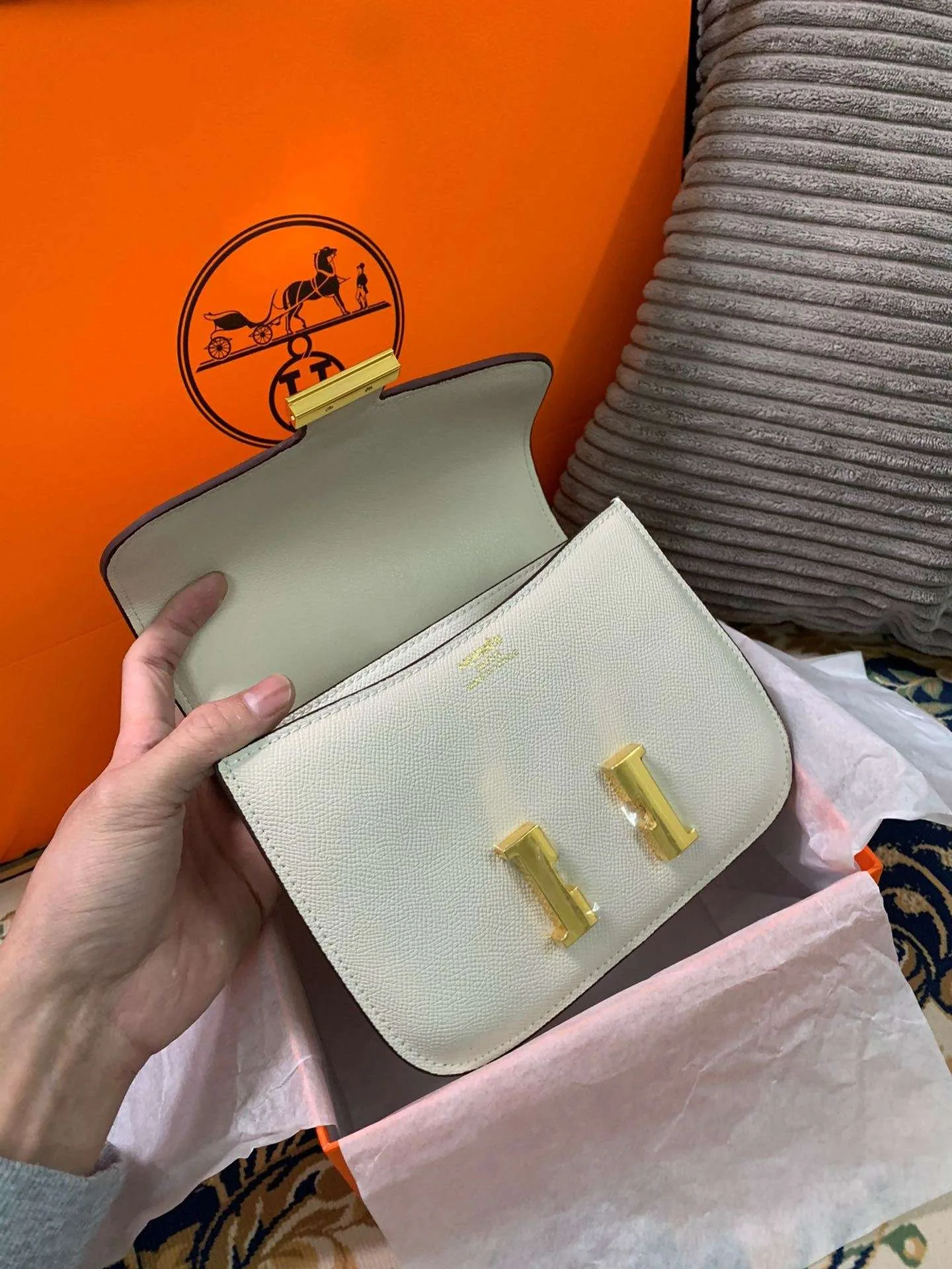 Hermes Constance Black/Brown/Khaki Green/White / - Image 5