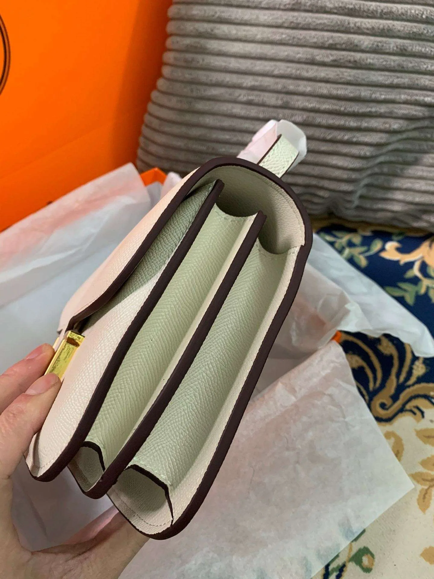 Alternative view of Hermes Constance Black/Brown/Khaki Green/White /