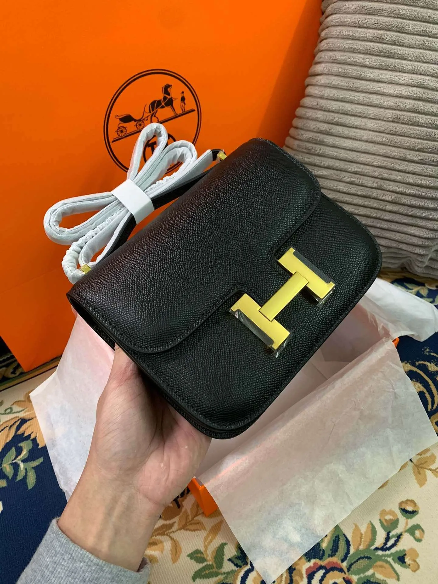 Hermes Constance Black/Brown/Khaki Green/White / - Image 33