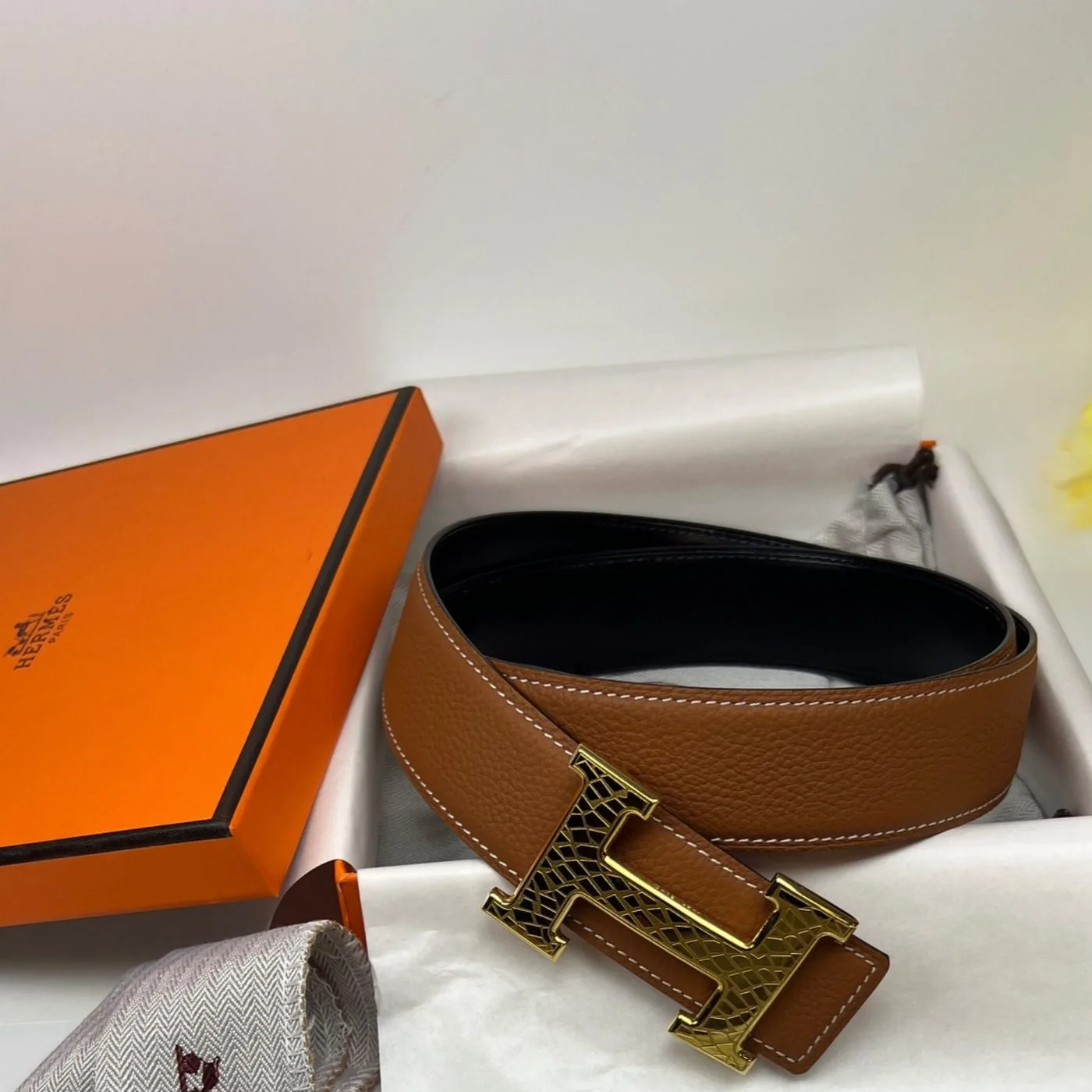 Hermes Constance Martelee Belt Buckle Reversible Brown - Image 5