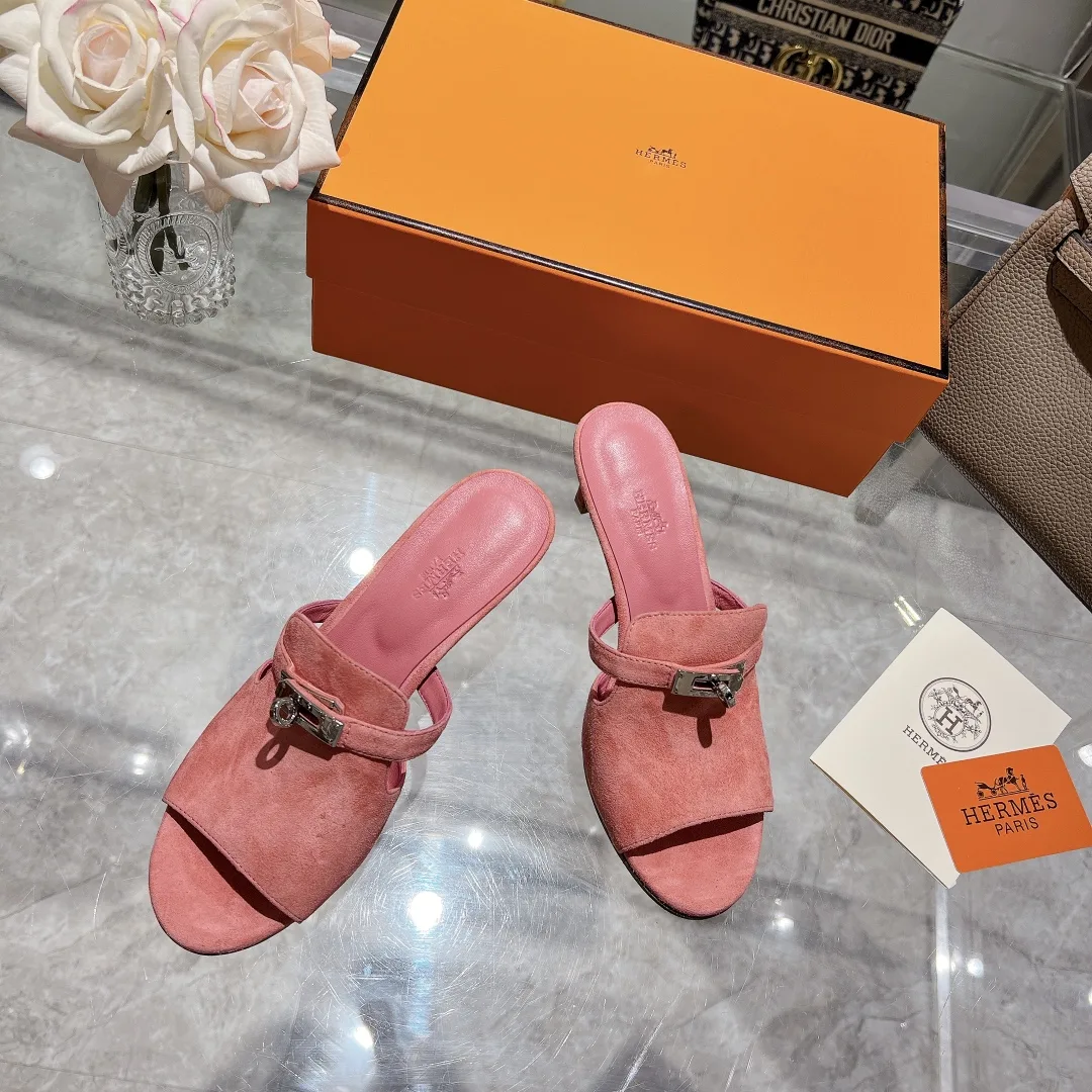 Hermes Cute Sandal Pink - Image 9