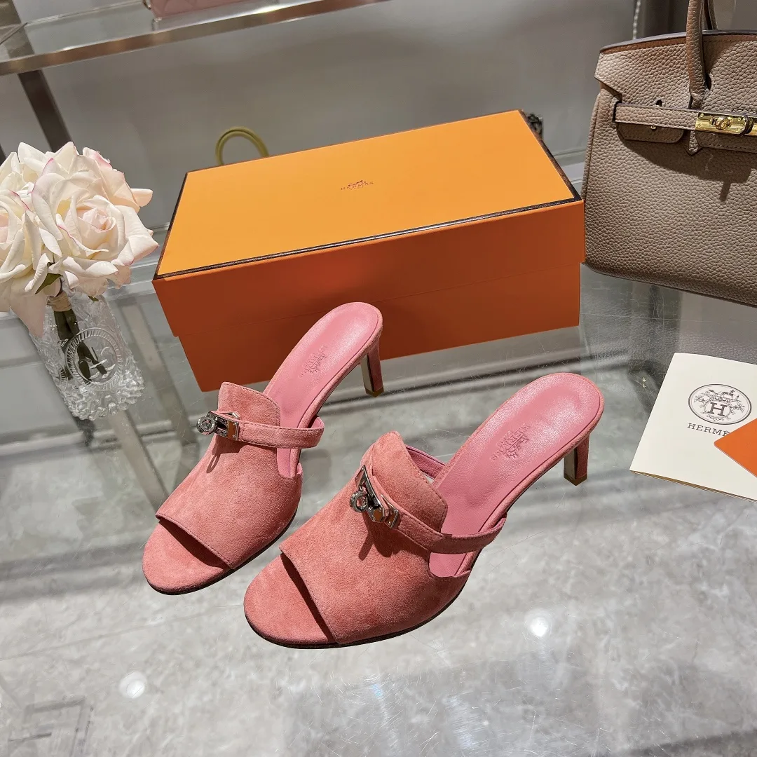 Hermes Cute Sandal Pink - Image 8