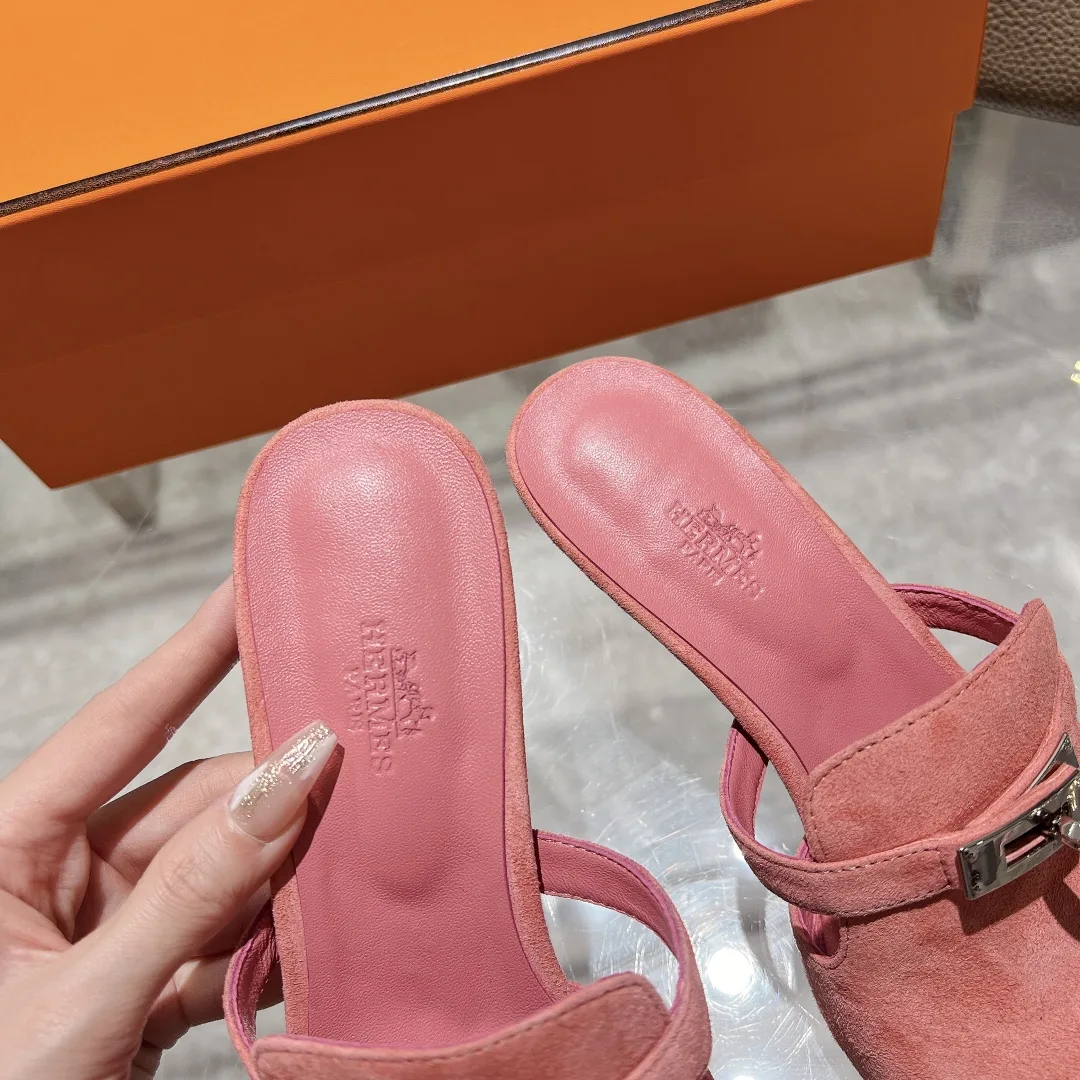 Hermes Cute Sandal Pink - Image 7