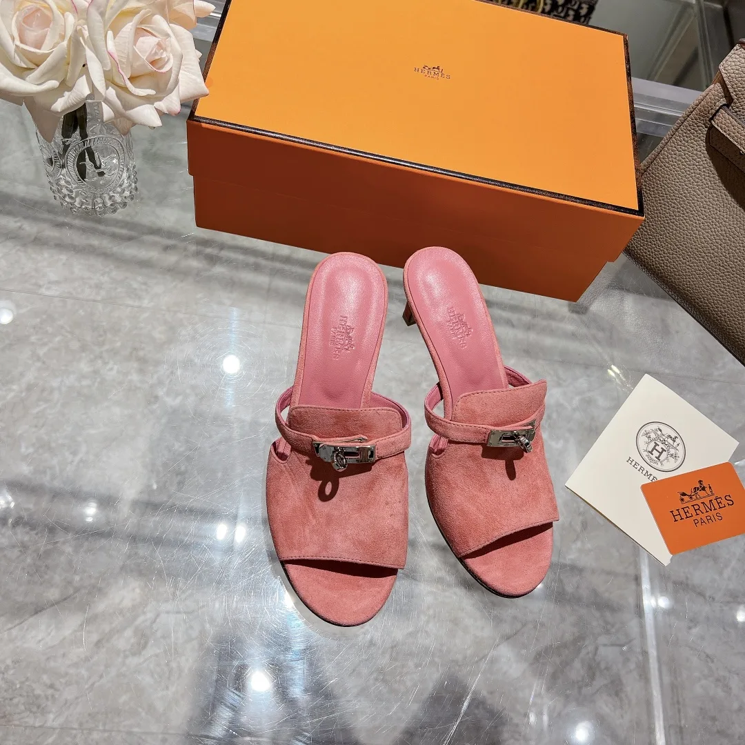 Hermes Cute Sandal Pink - Image 6