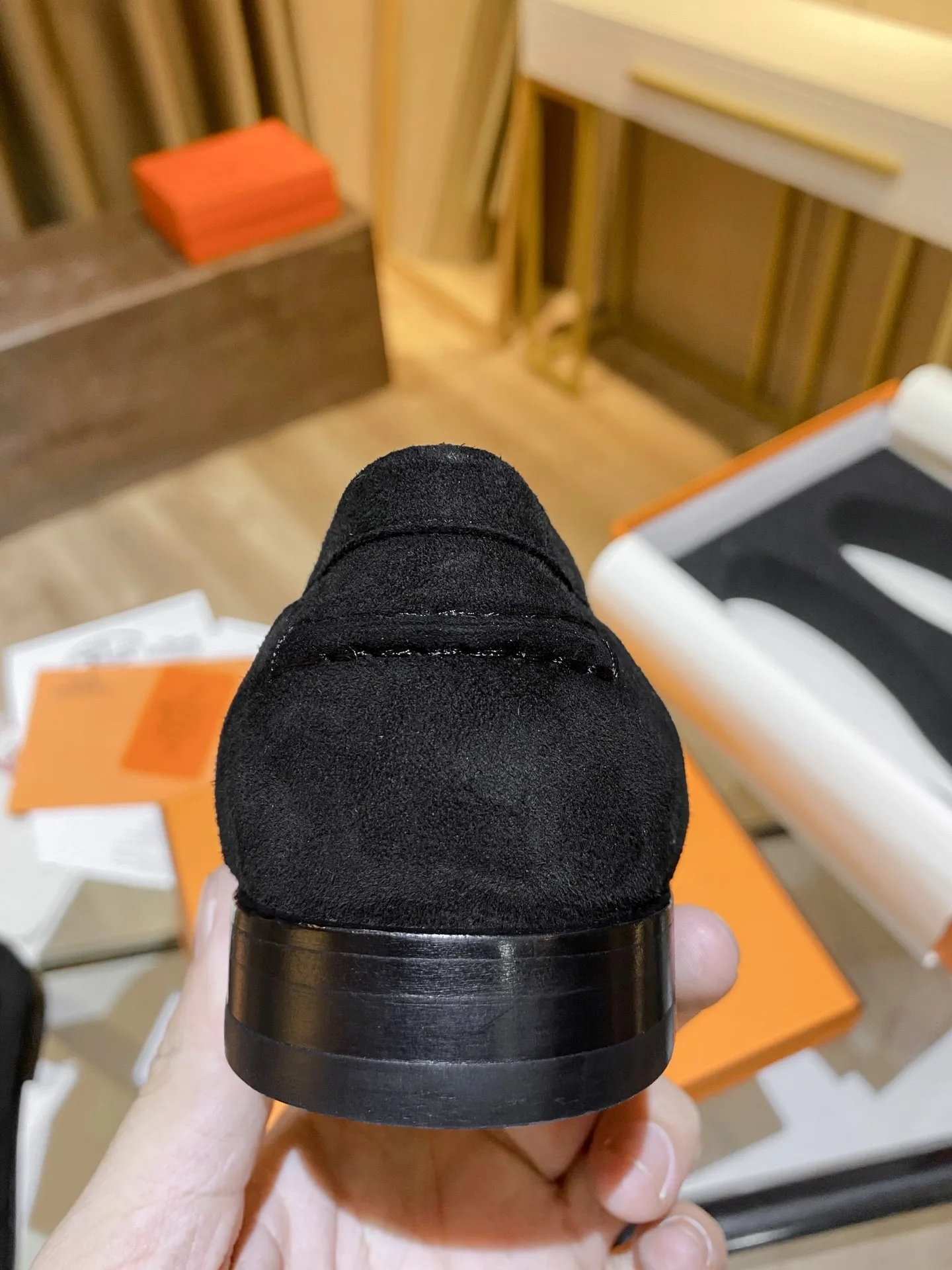 Hermes Destin Loafers Black 9M360 - Image 4