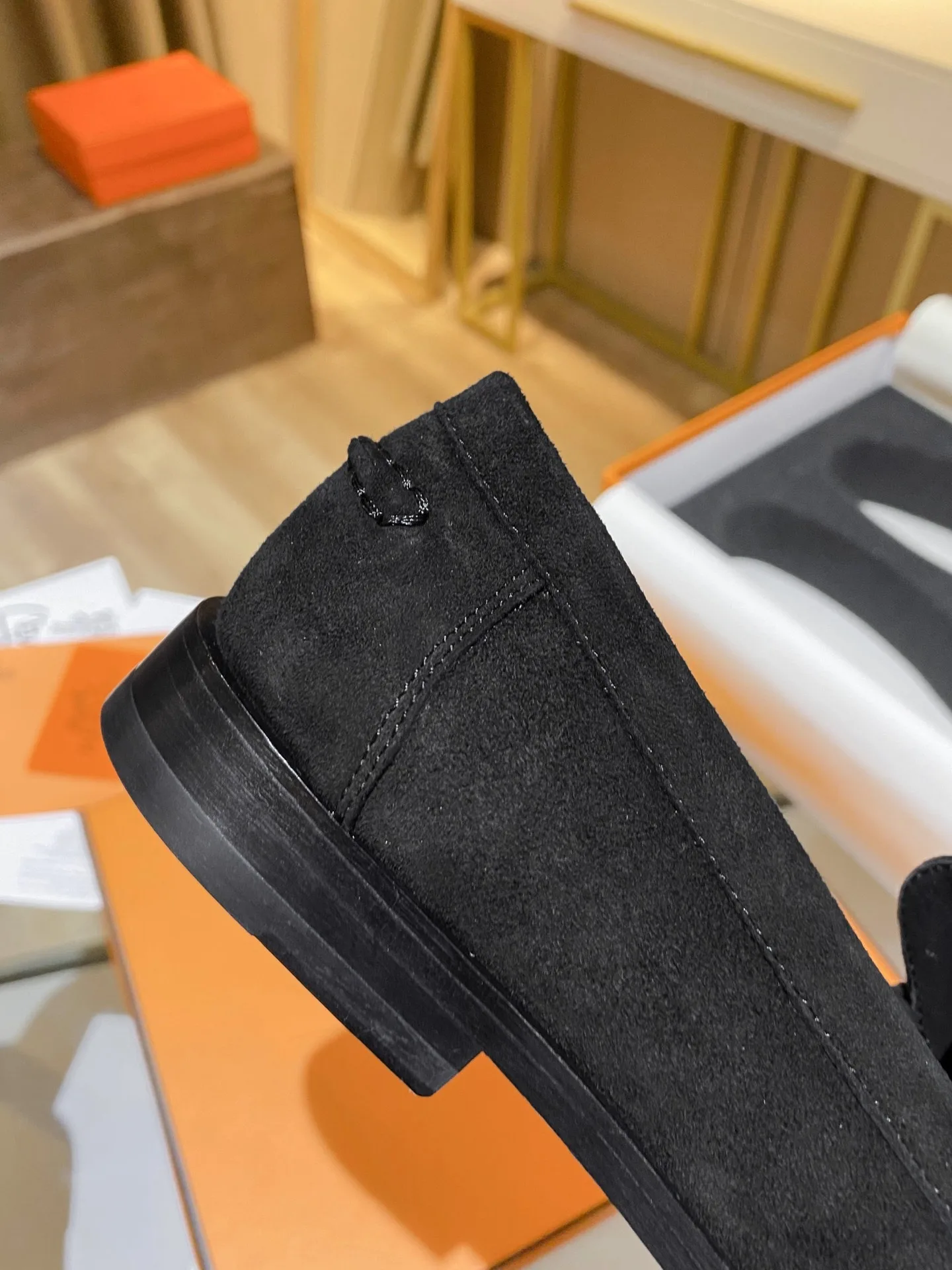 Hermes Destin Loafers Black 9M360 - Image 6