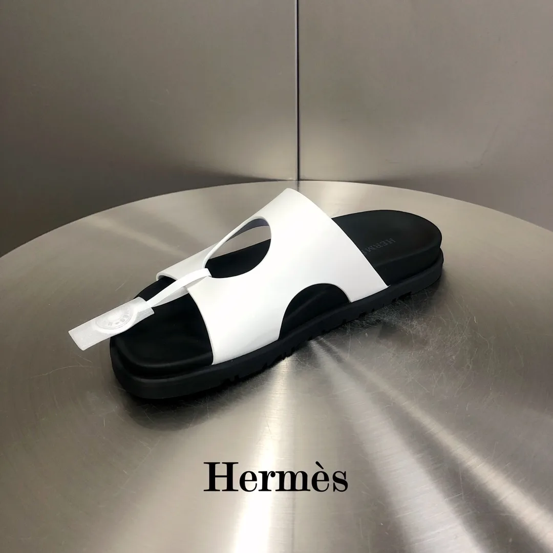Hermes Edith Sandal White - Image 4