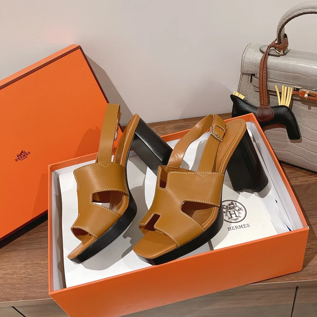 Hermes Eris 90 Sandal Brown - Image 10
