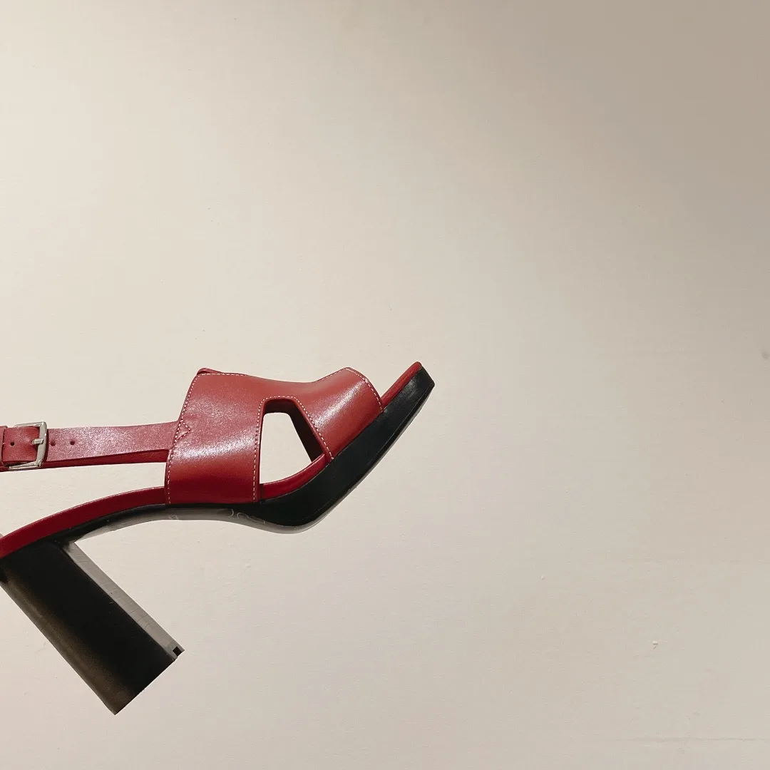 Hermes Eris 90 Sandal Burgundy - Image 3