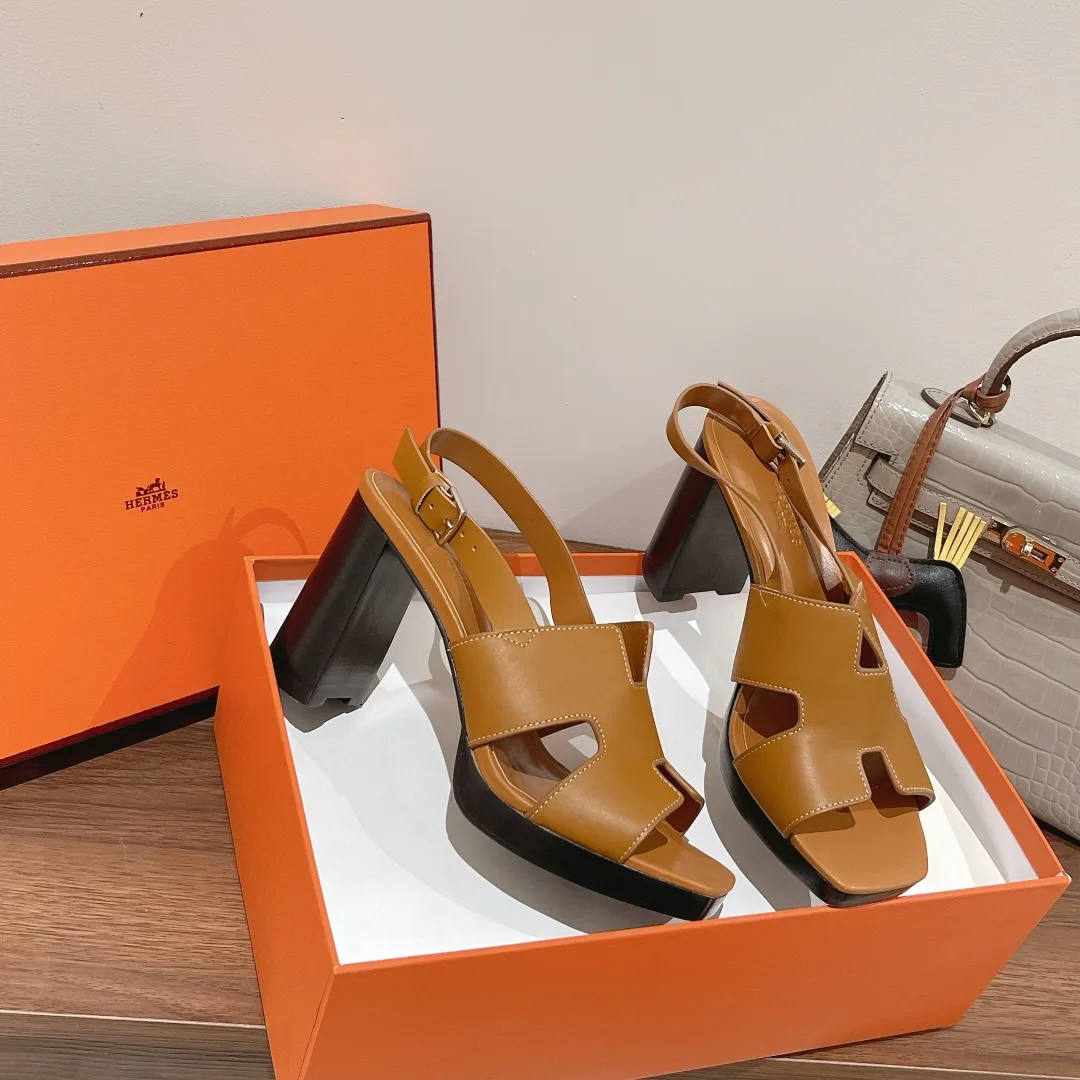 Hermes Eris 90 Sandal Brown - Image 8