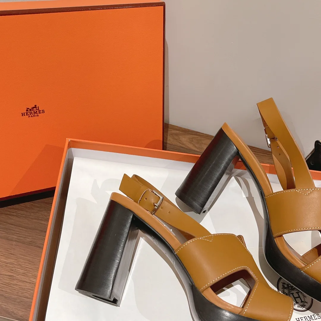 Hermes Eris 90 Sandal Brown - Image 5