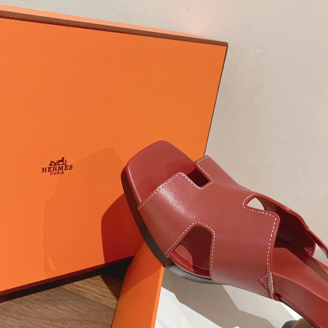 Hermes Eris 90 Sandal Burgundy - Image 5