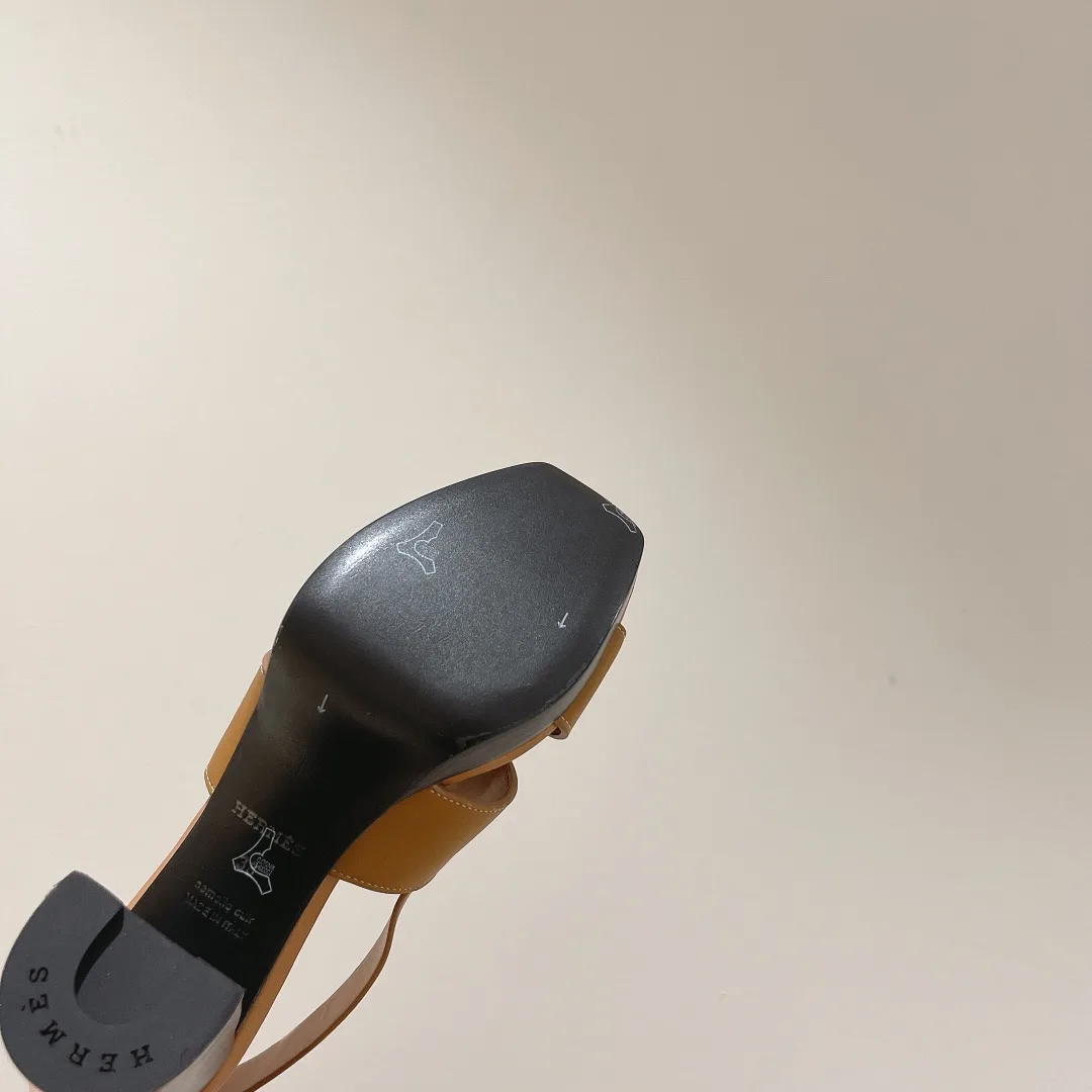 Hermes Eris 90 Sandal Brown - Image 3