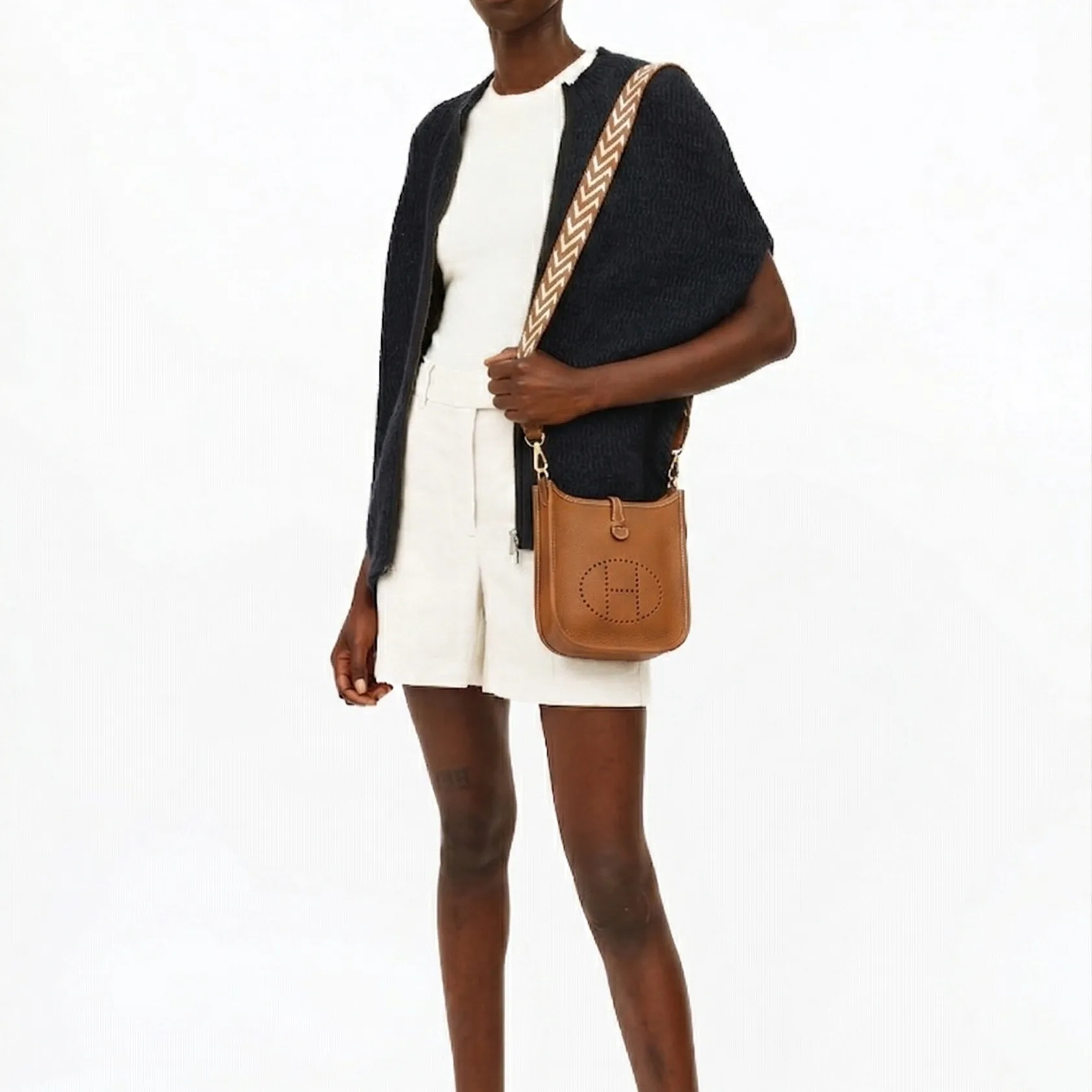 Alternative view of Hermes Evelyne 16 Amazone Shoulder Bag / Brown Palladium Hardware
