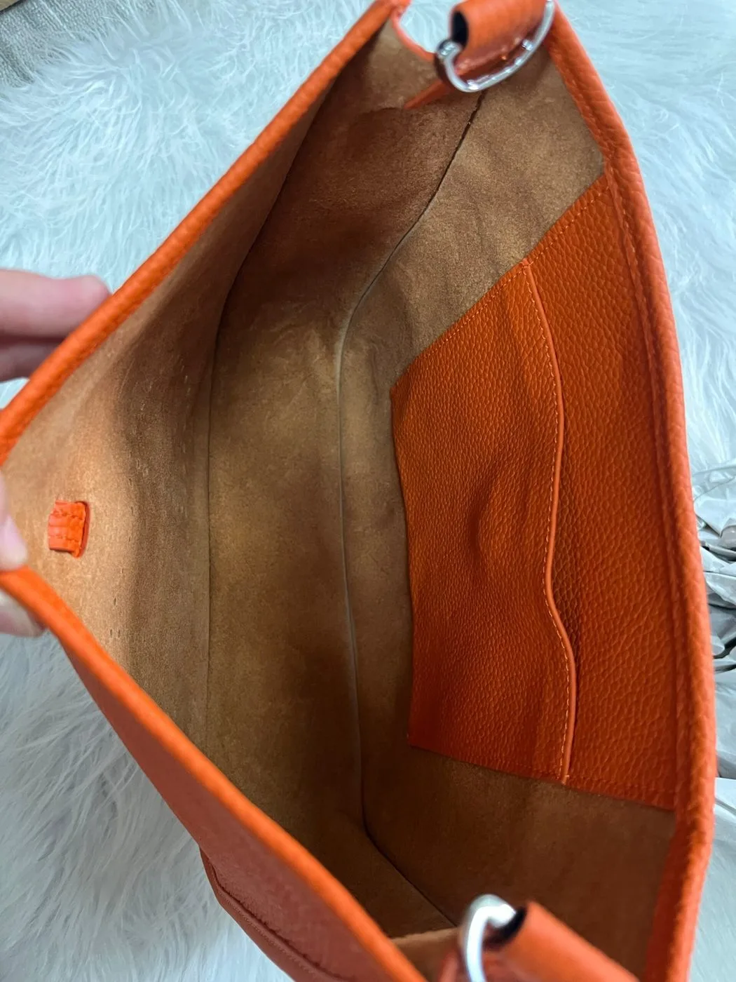 Hermes Evelyne III 29 Bag Orange With Silver-Toned Hardware - Image 4