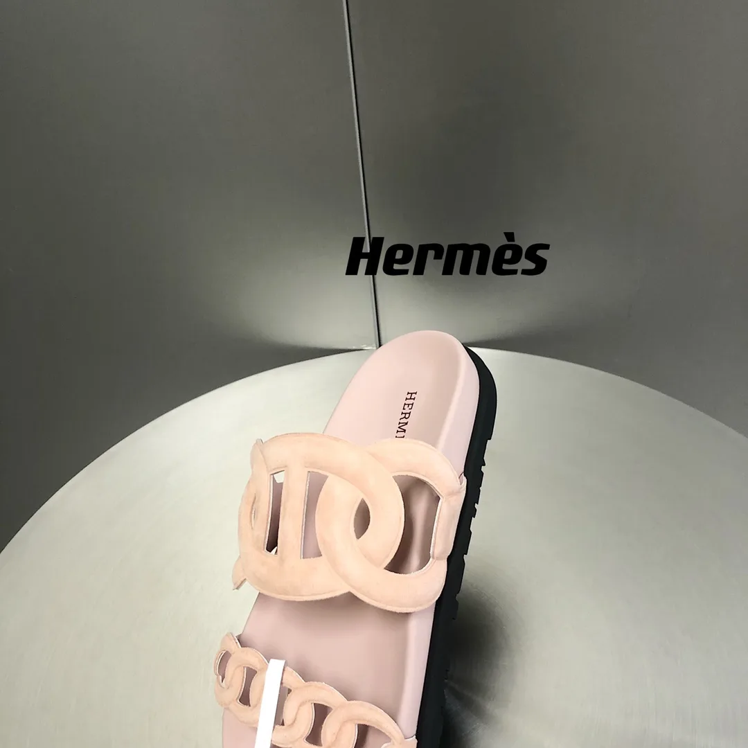 Hermes Extra Sandal Light Pink - Image 9