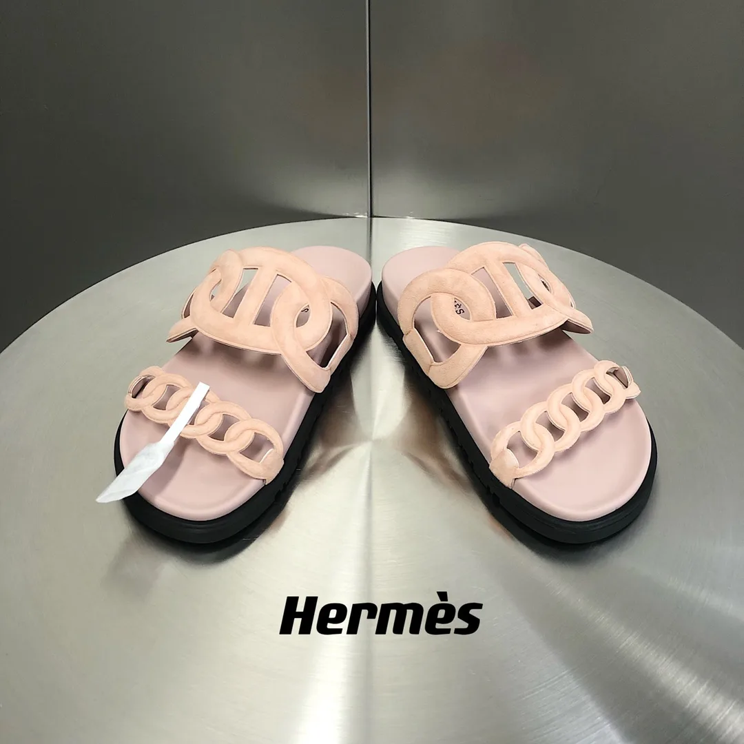 Hermes Extra Sandal Light Pink - Image 7