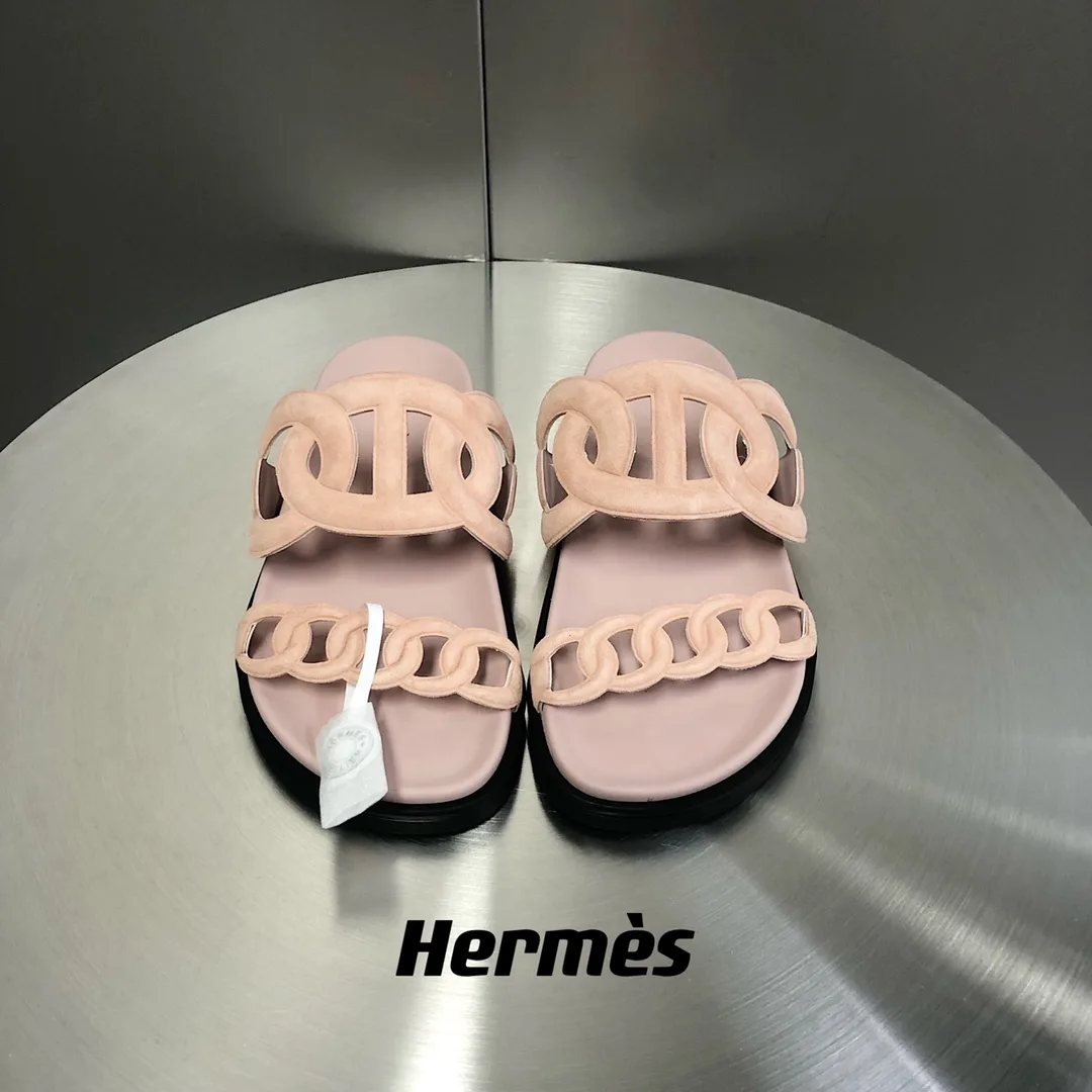 Hermes Extra Sandal Light Pink - Image 6
