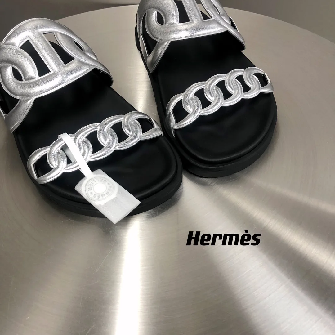 Hermes Extra Sandal Silver - Image 4